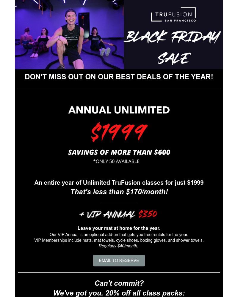 ClassPass - 🔥TRUFUSION BLACK FRIDAY IS HERE 🔥