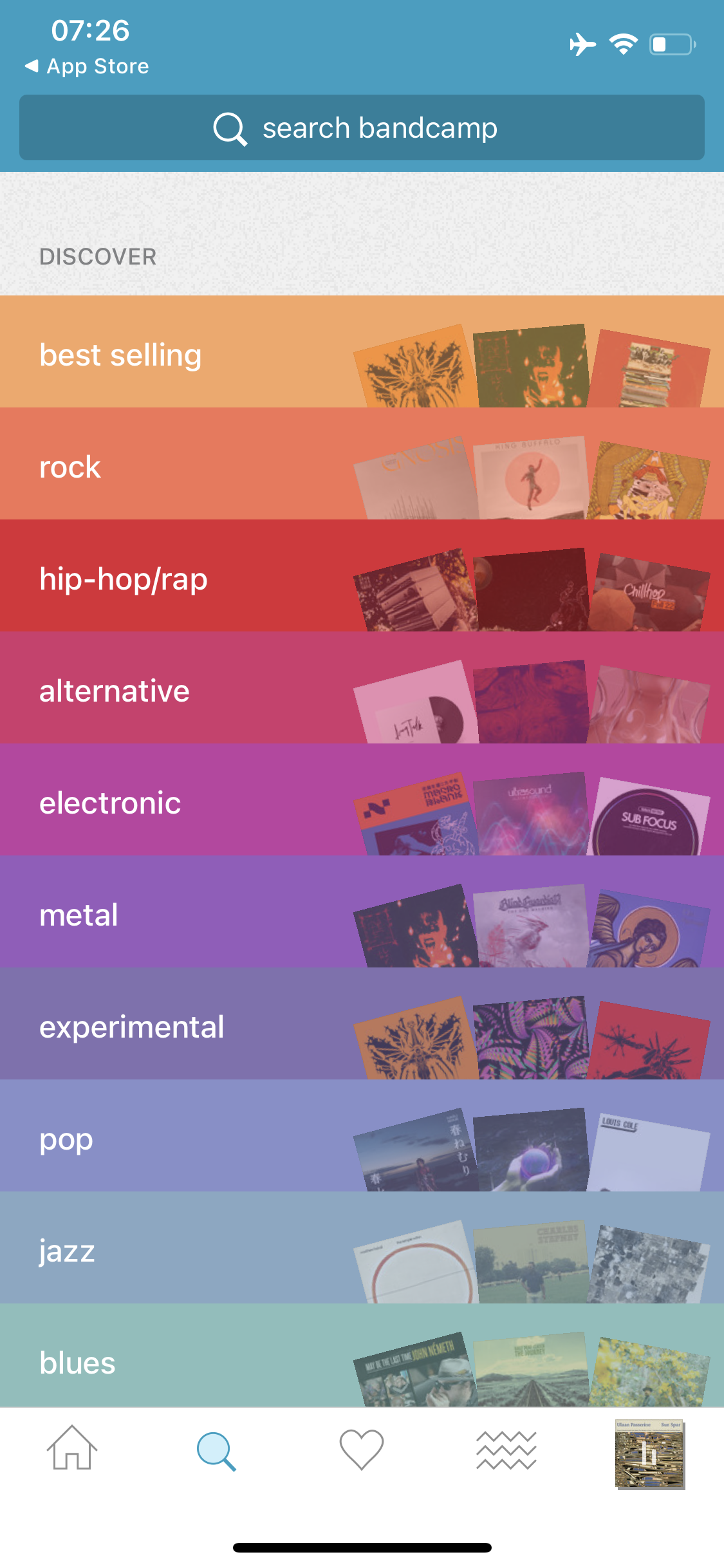 Screenshot of Categories