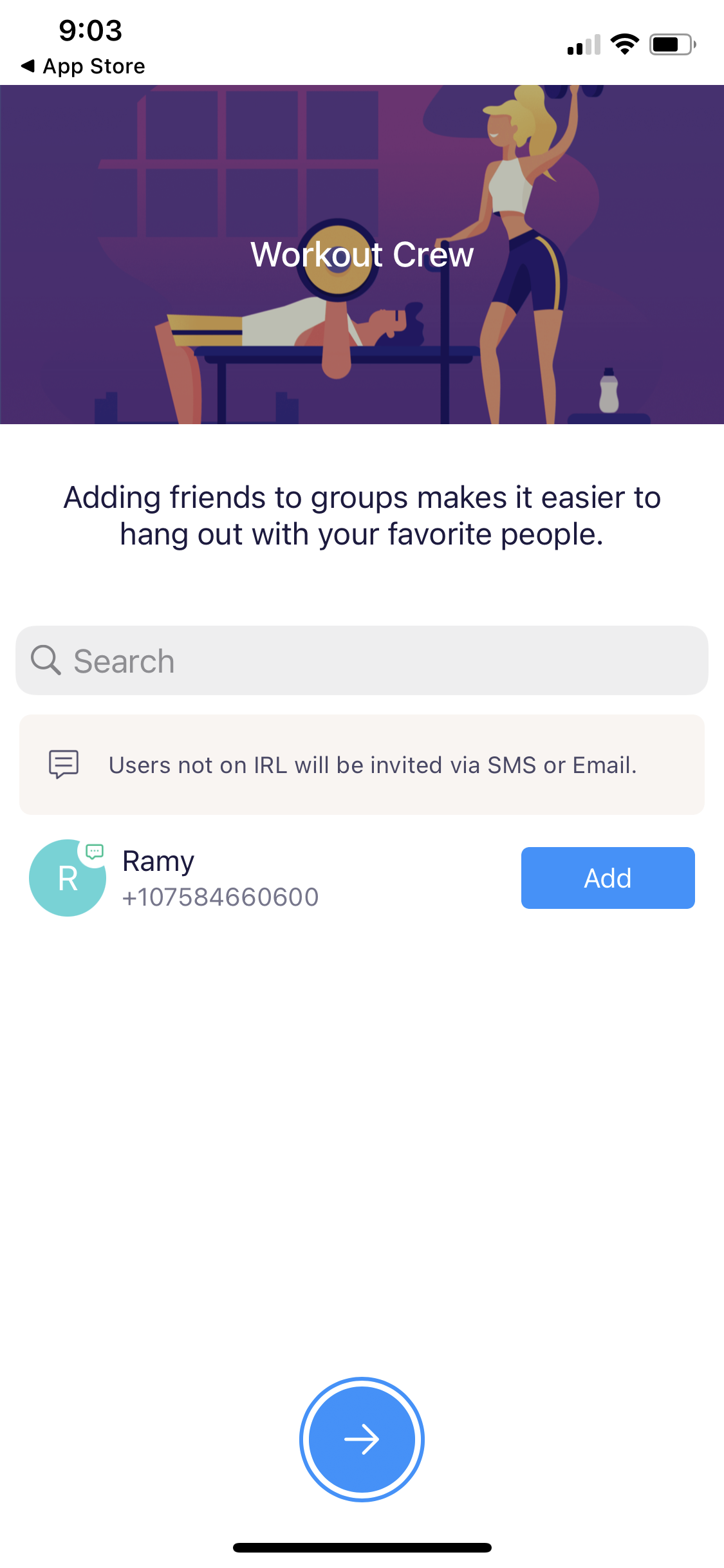 Screenshot of Invite people
