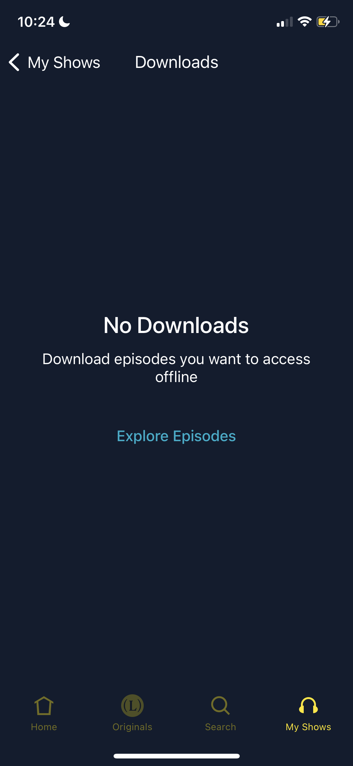 Screenshot of Downloads