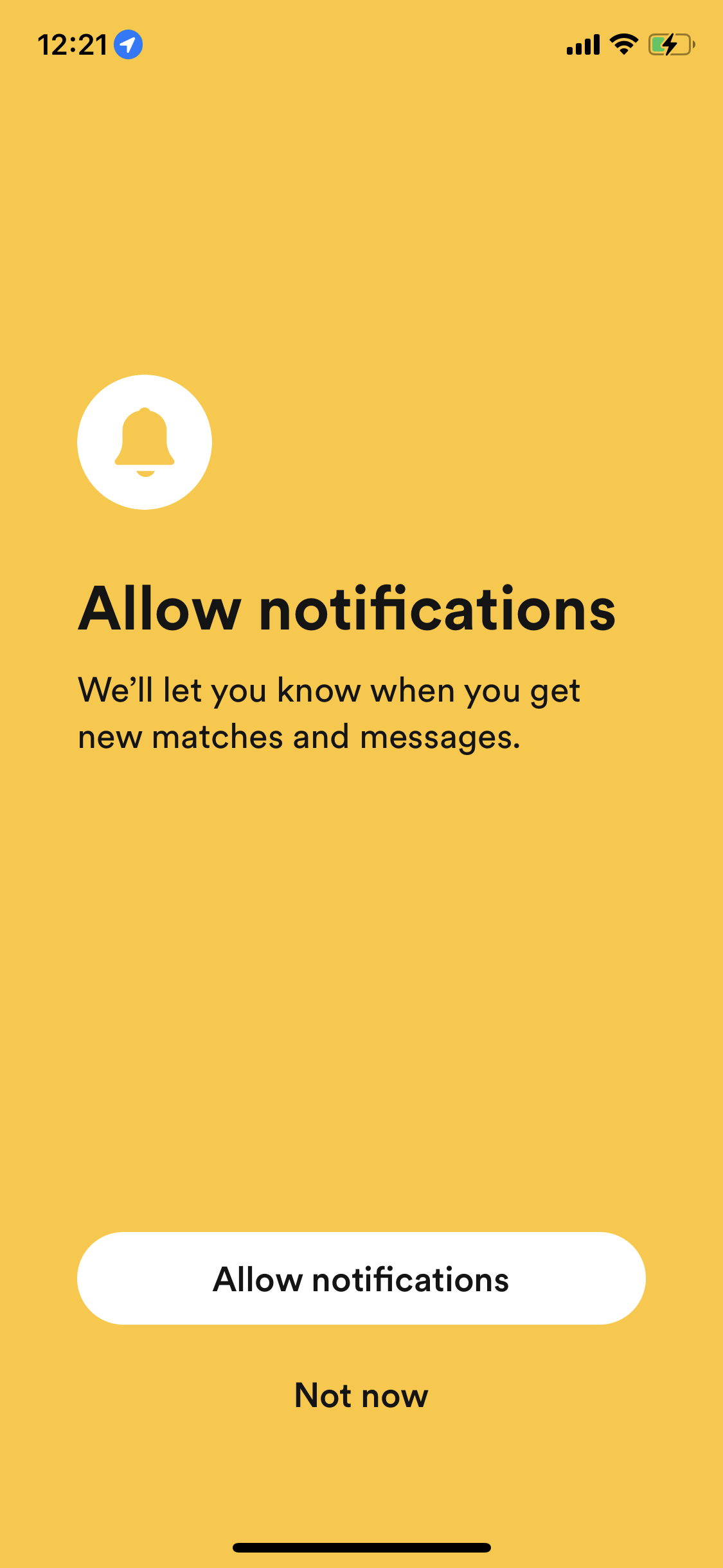 Screenshot of Enable notifications