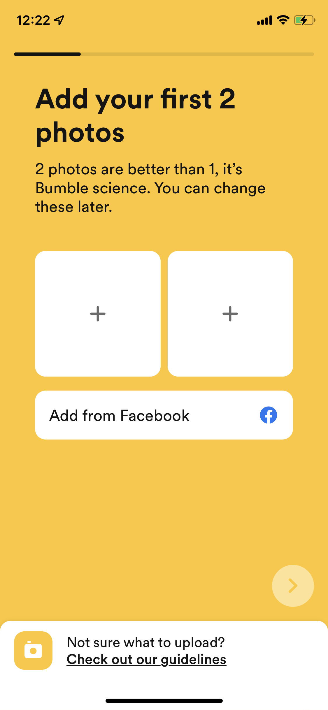 Screenshot of Add photos