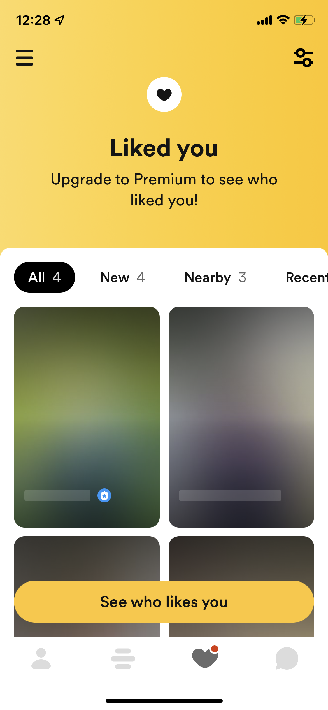 Screenshot of Liked you