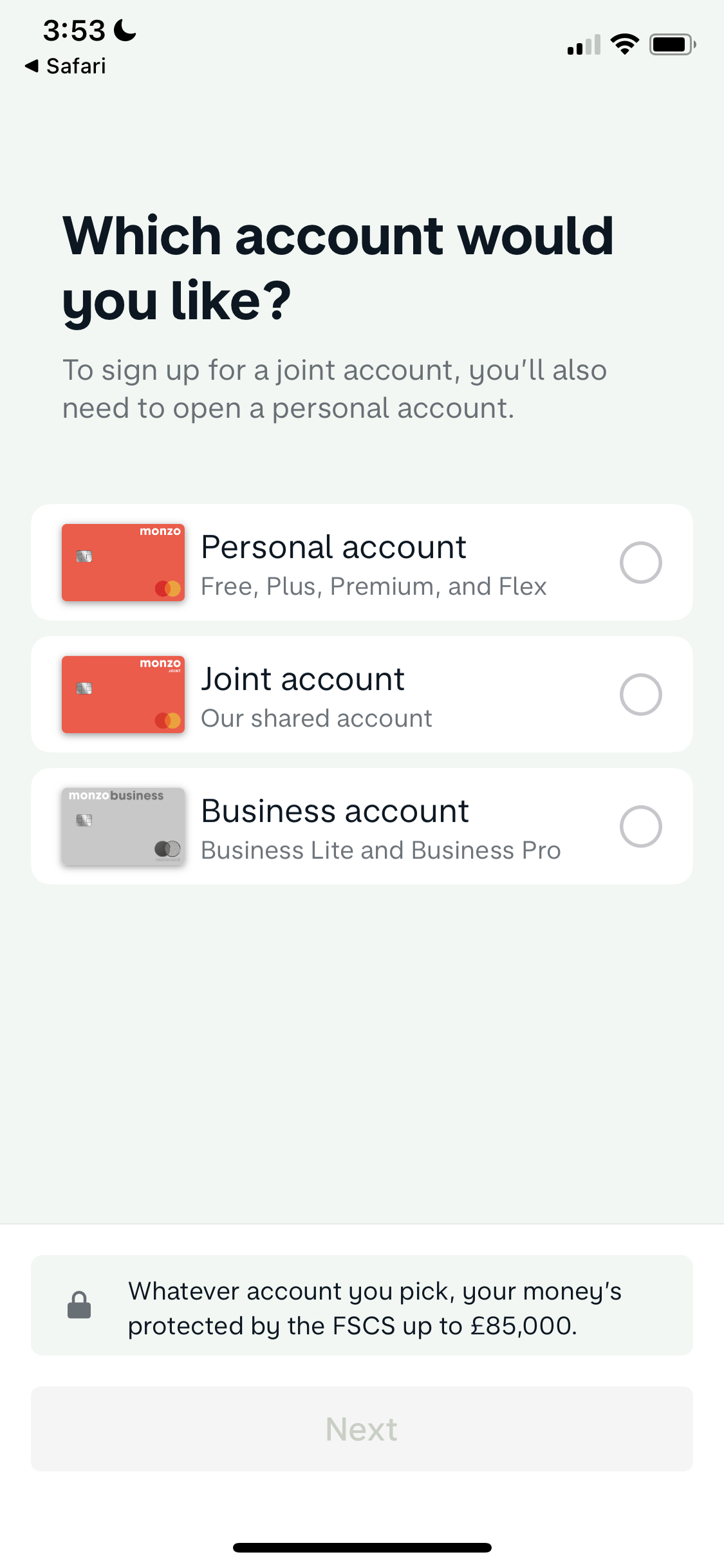 Select account type video thumbnail