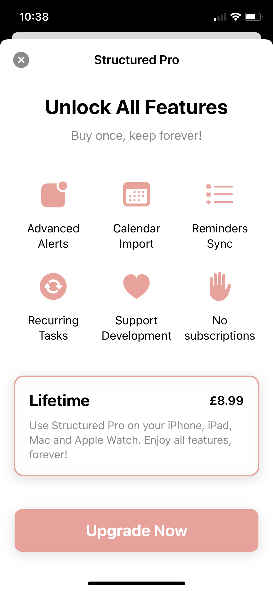 Screenshot of Upgrade