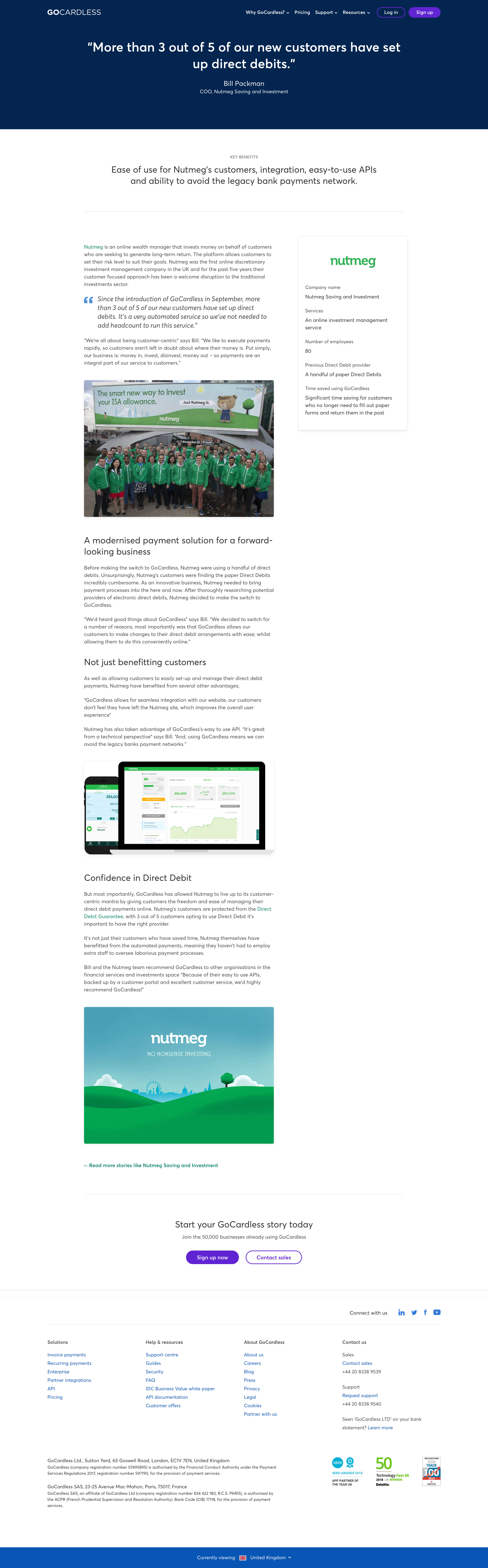 Screenshot of Case study