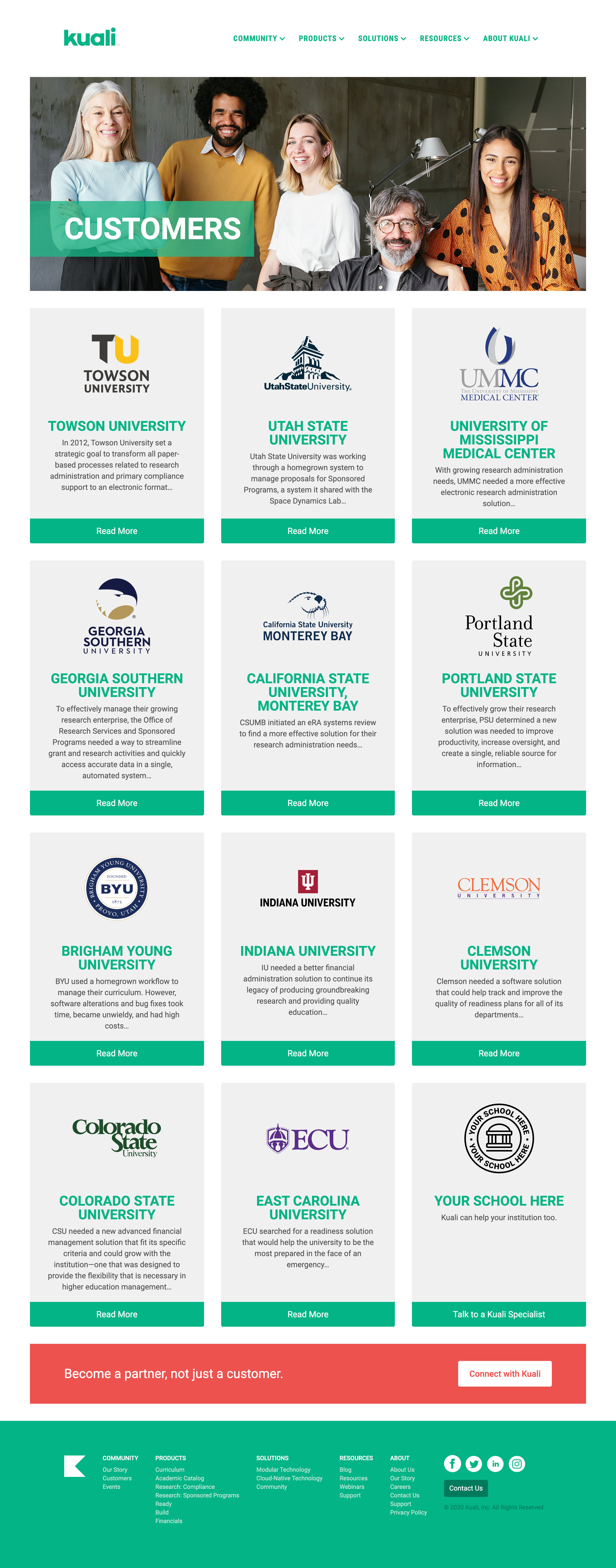 Screenshot of Customers