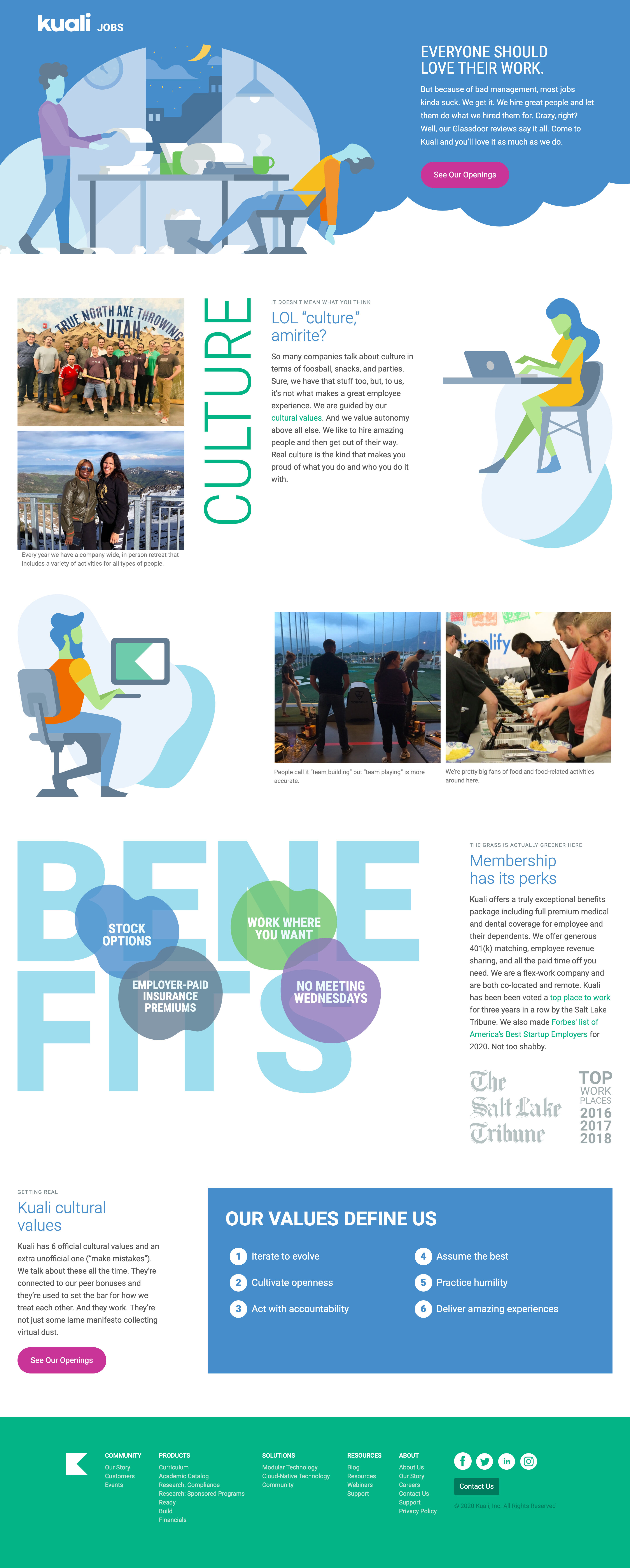 Screenshot of Careers