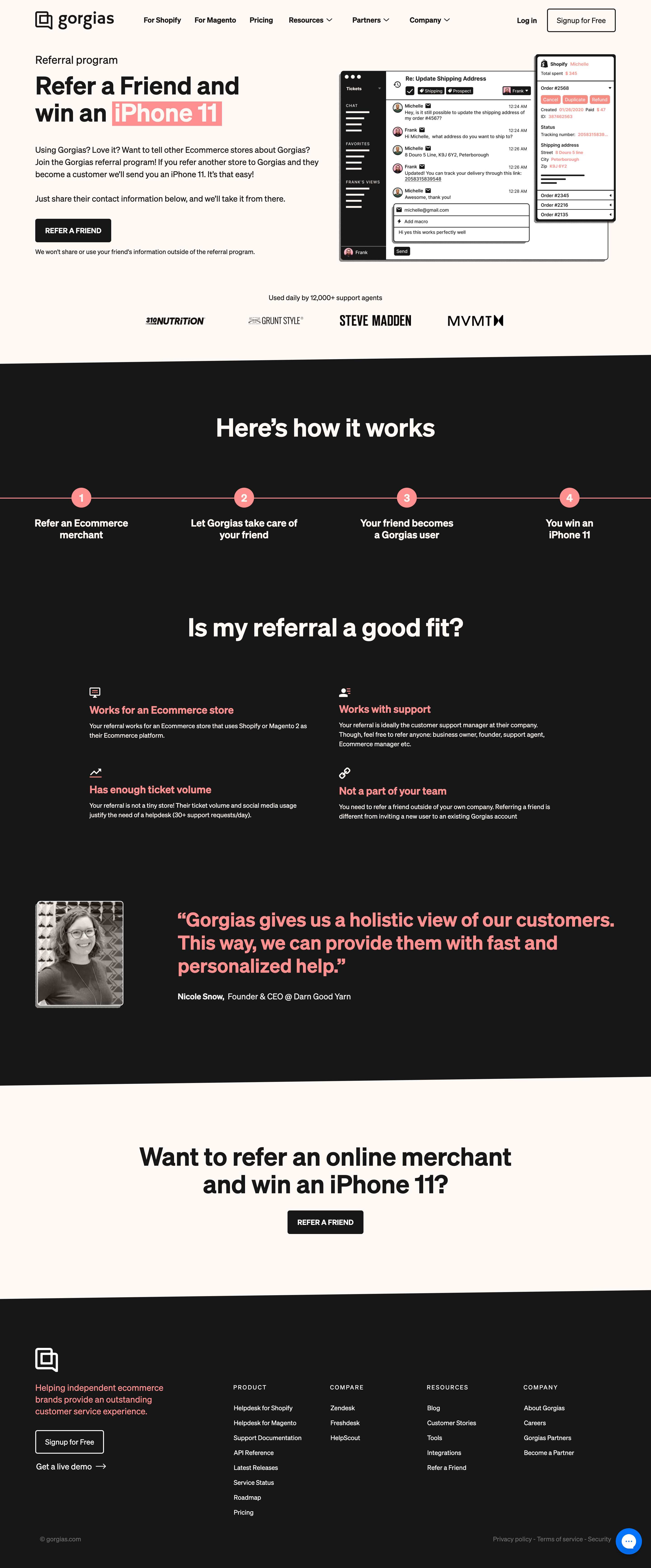 Screenshot of Refer friends