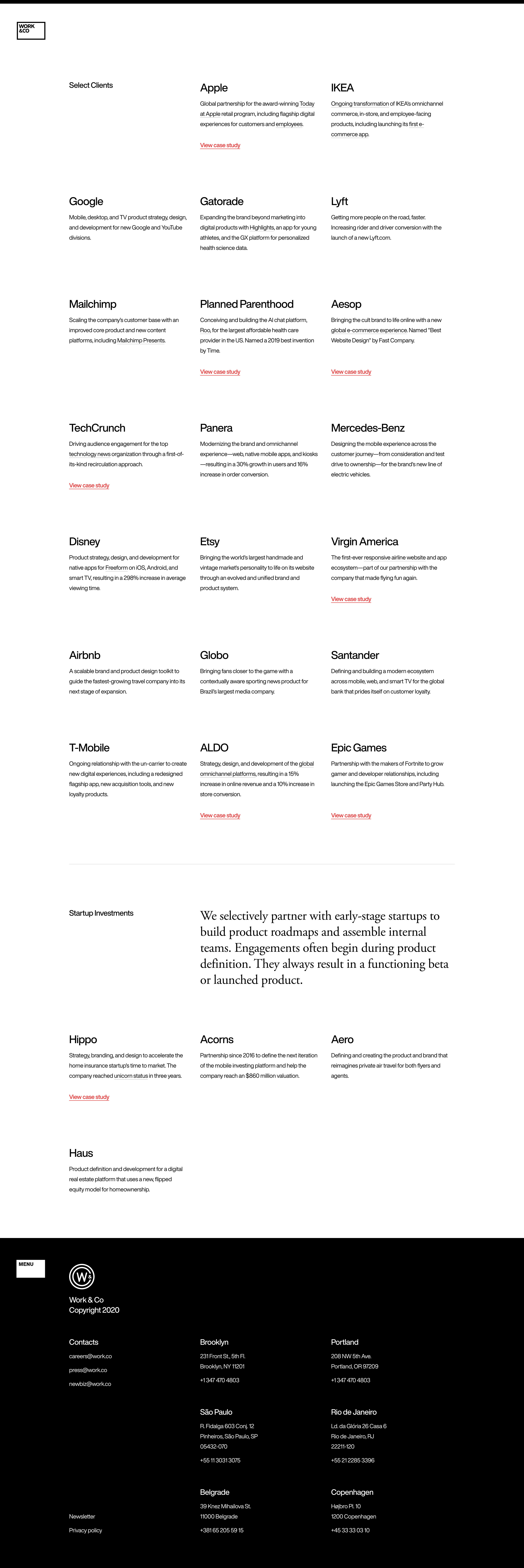 Screenshot of Customers