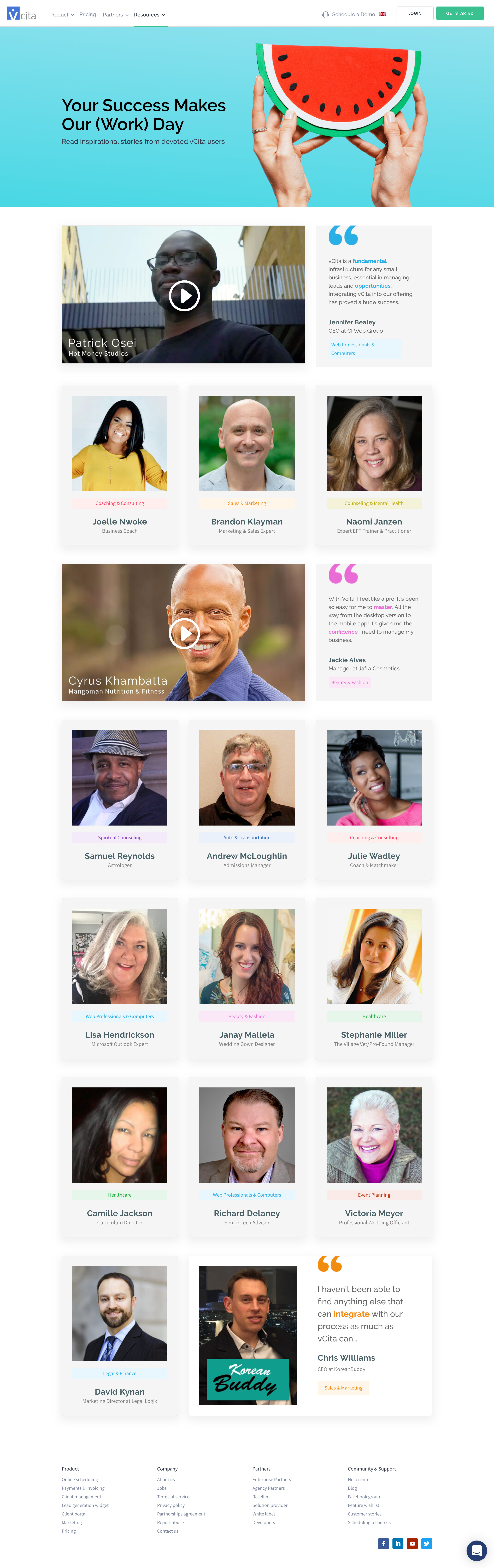 Screenshot of Customers