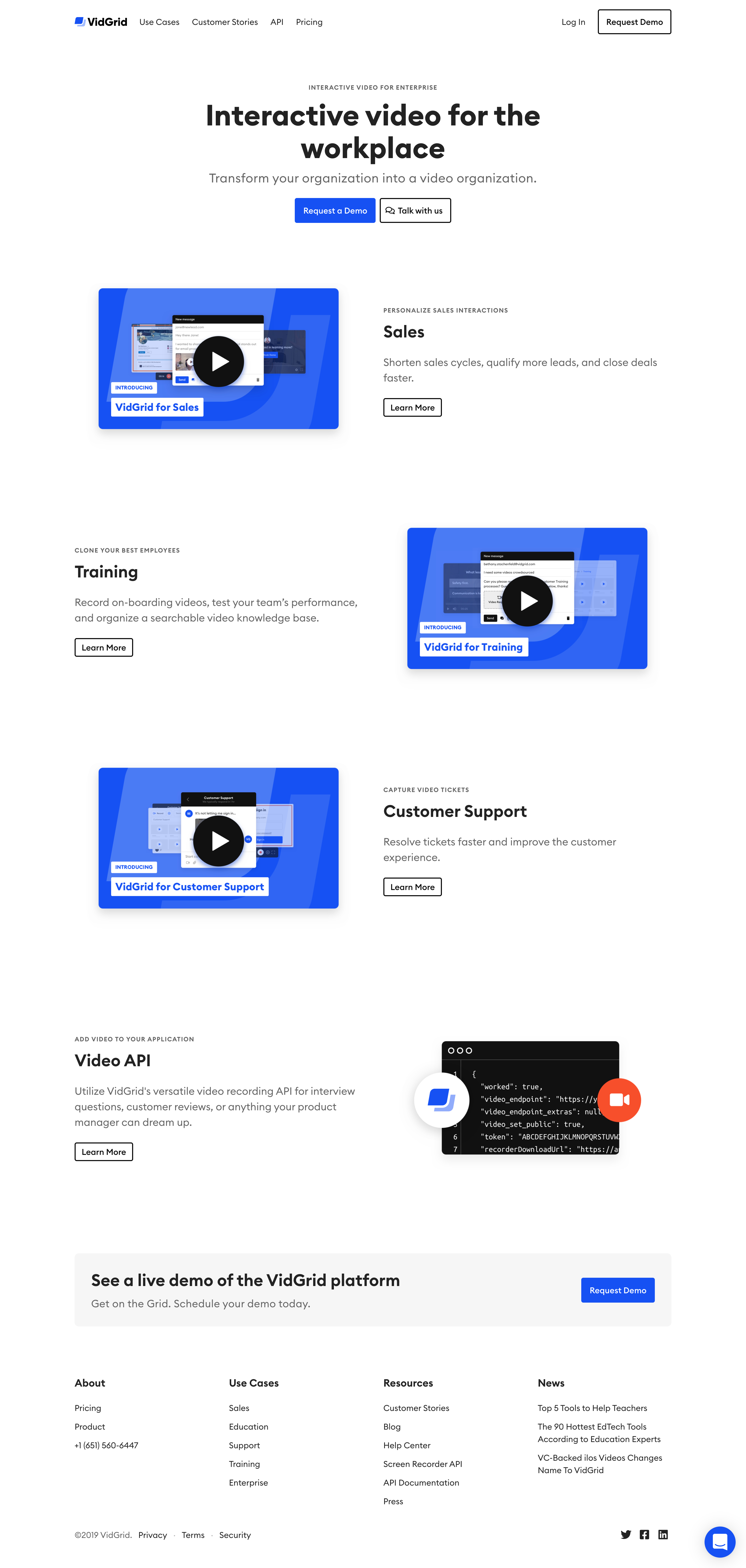 Screenshot of For business