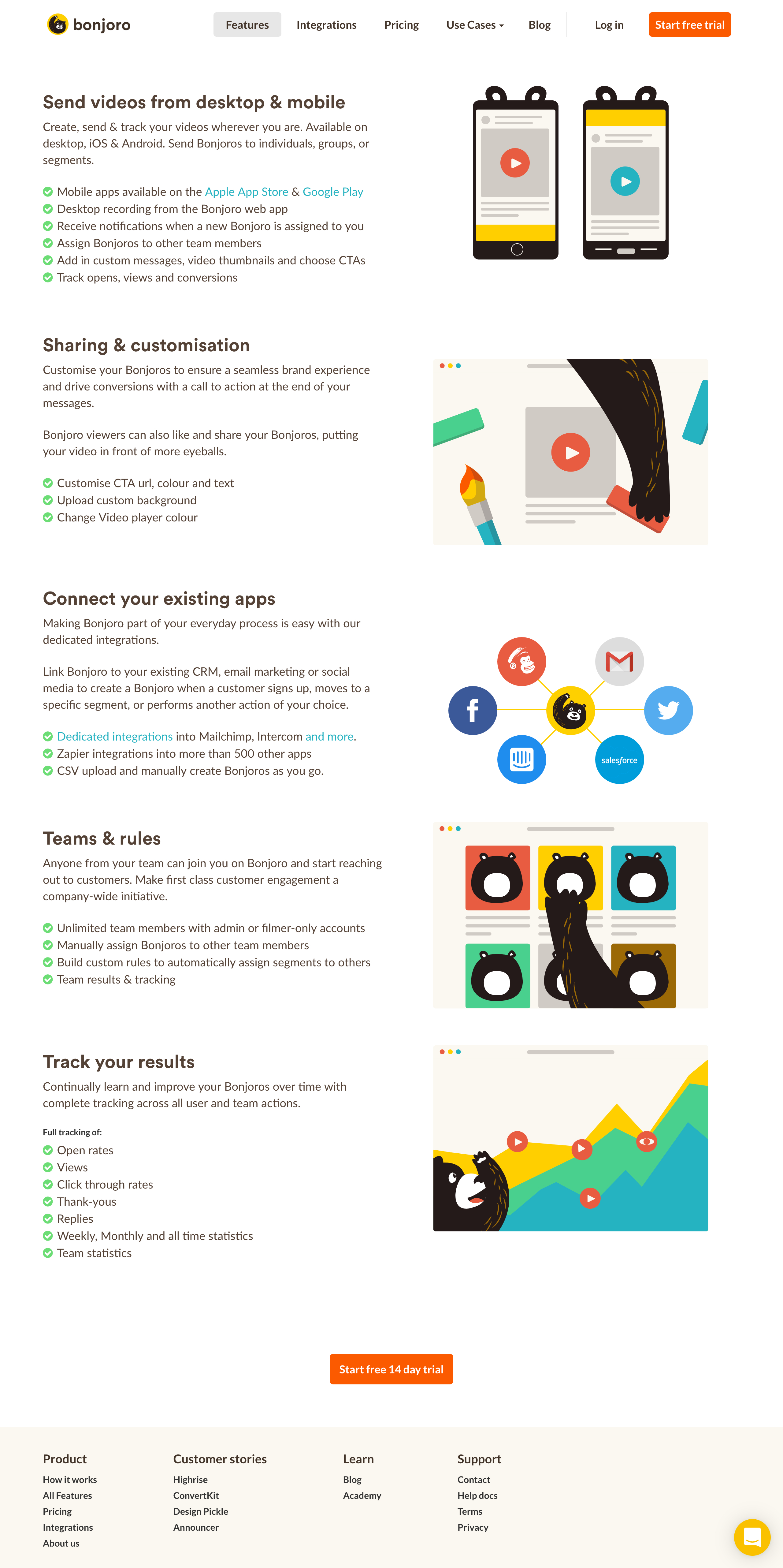 Screenshot of Features