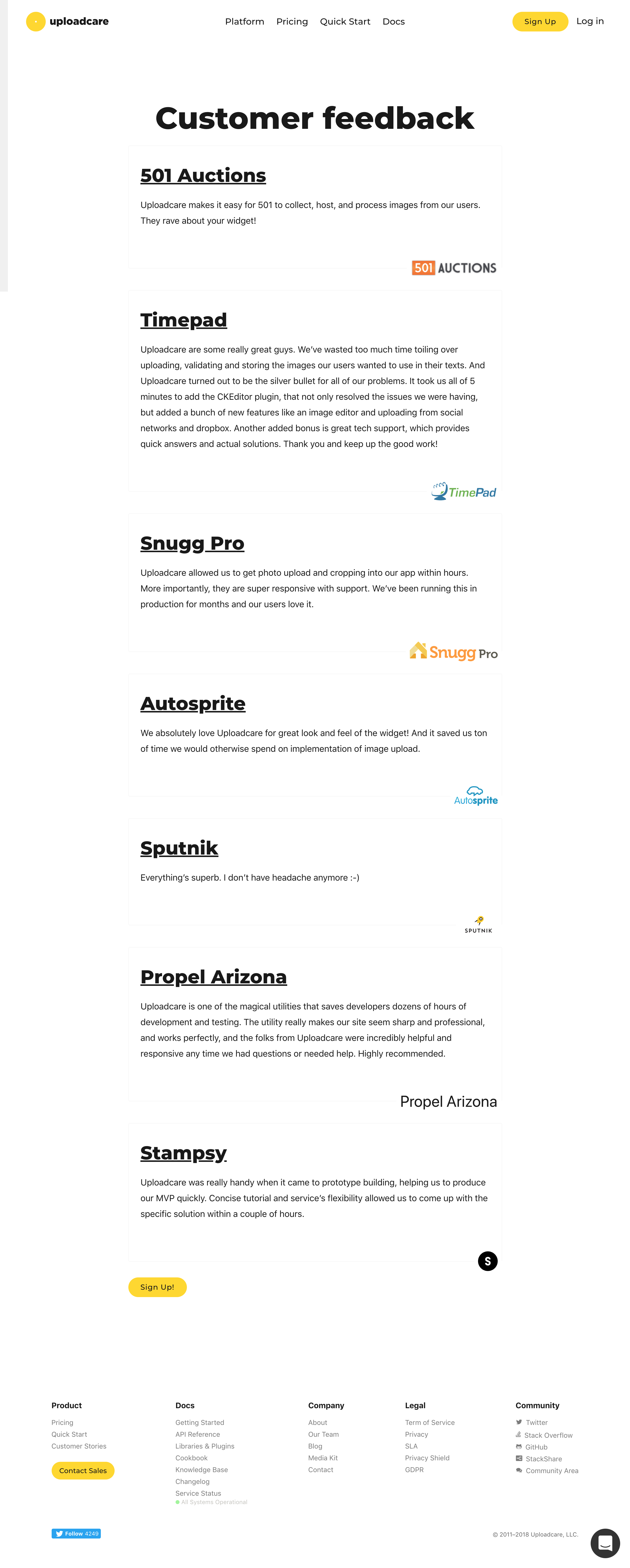 Screenshot of Customers