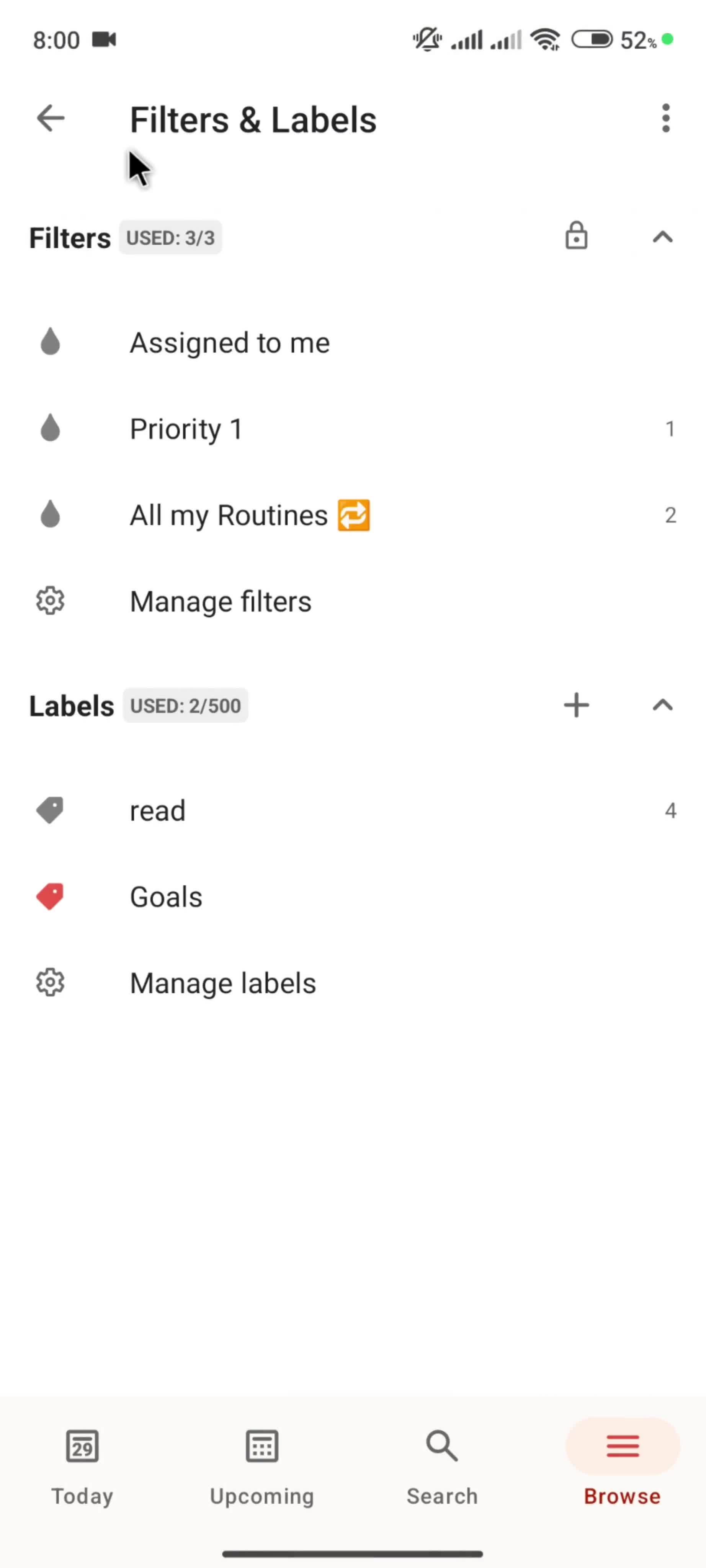 Adding tags on Todoist video thumbnail