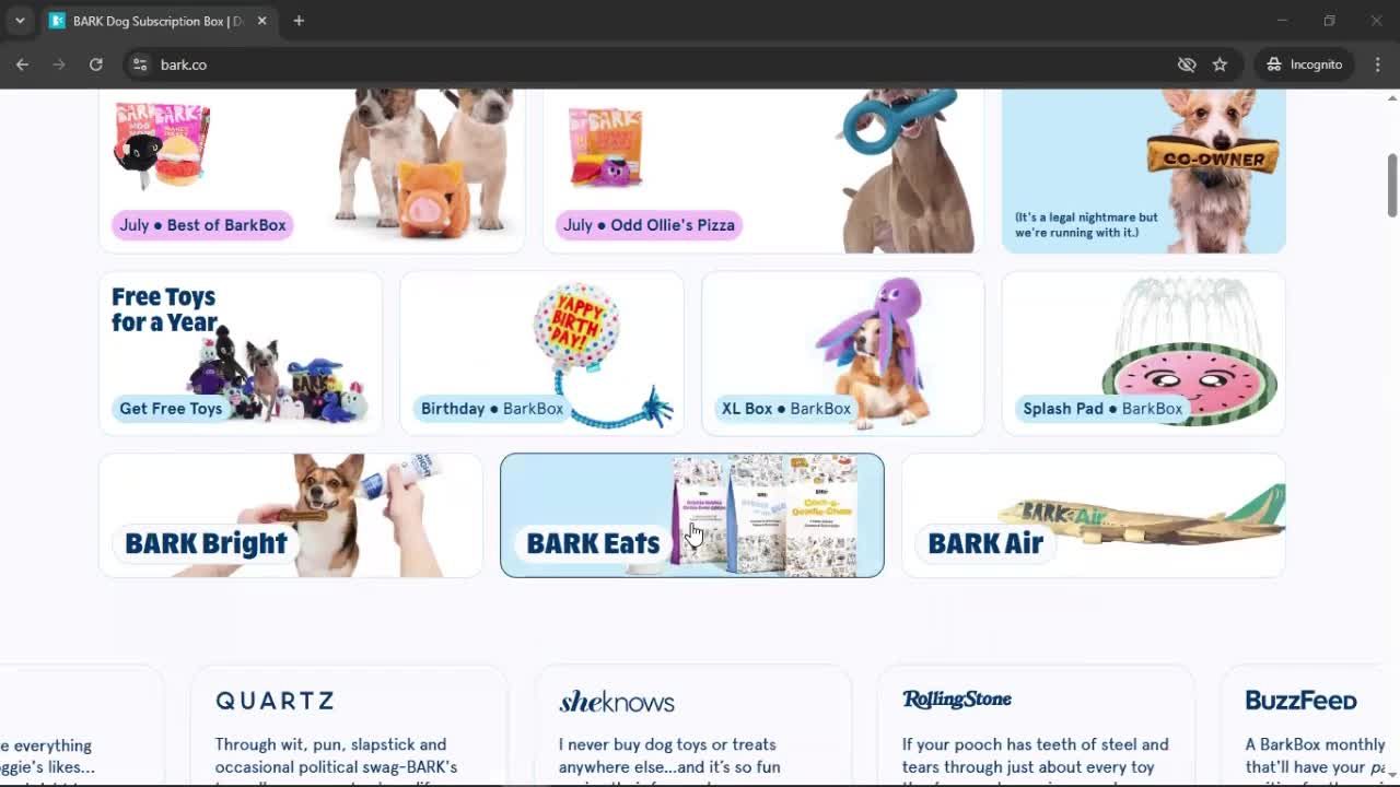 Adding to cart on BarkBox video thumbnail