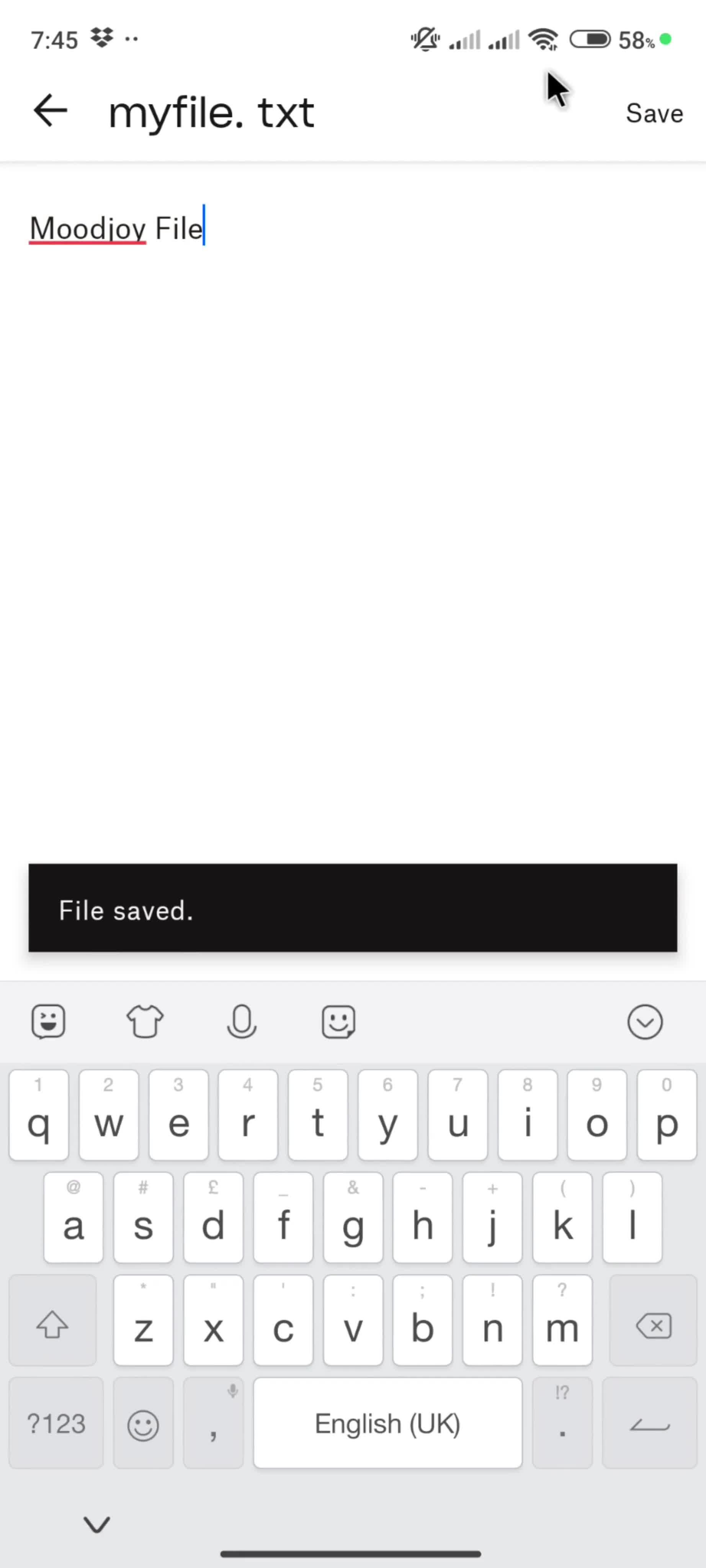 Saved video thumbnail