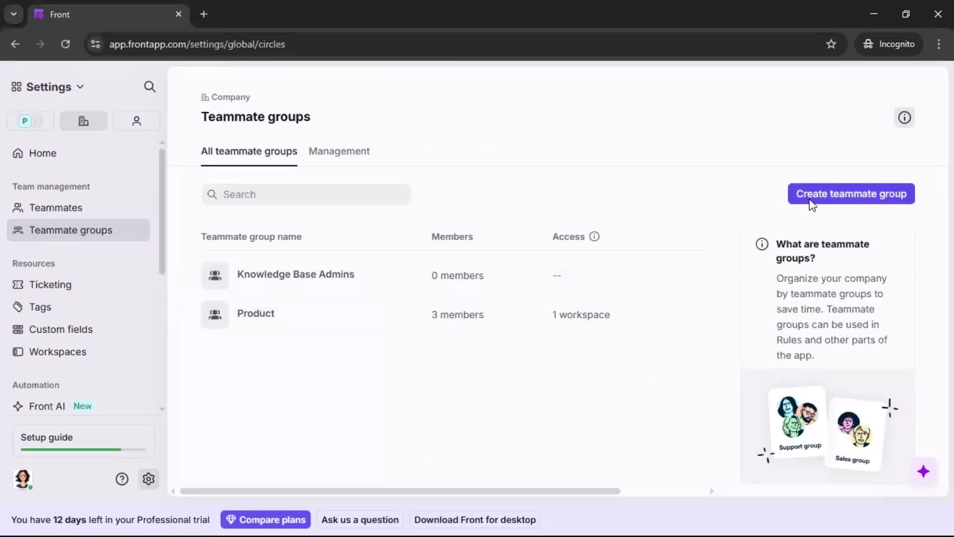 Creating a team on Front video thumbnail