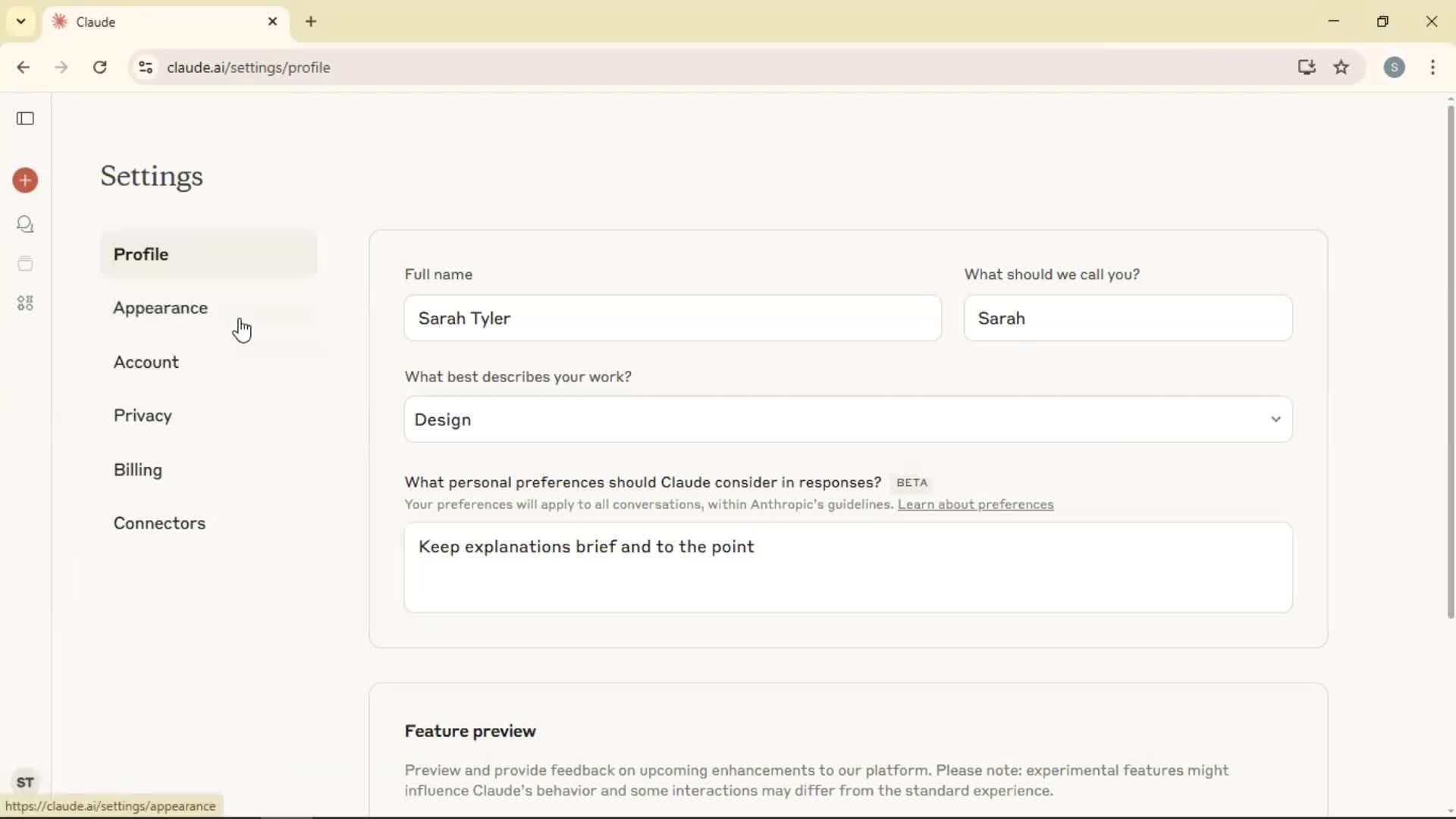 Customizing appearance on Claude video thumbnail