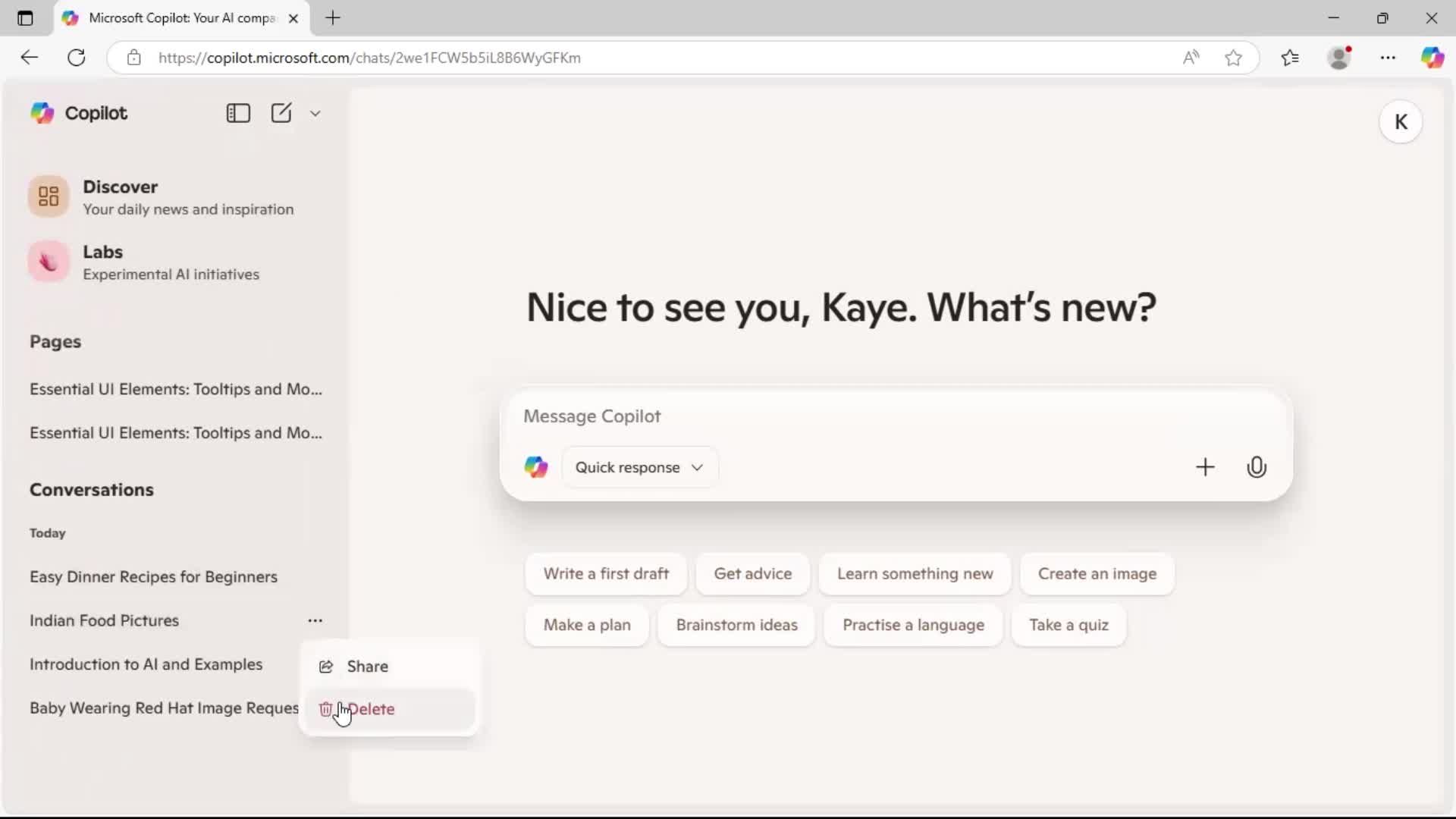 Deleting conversations on Microsoft Copilot video thumbnail