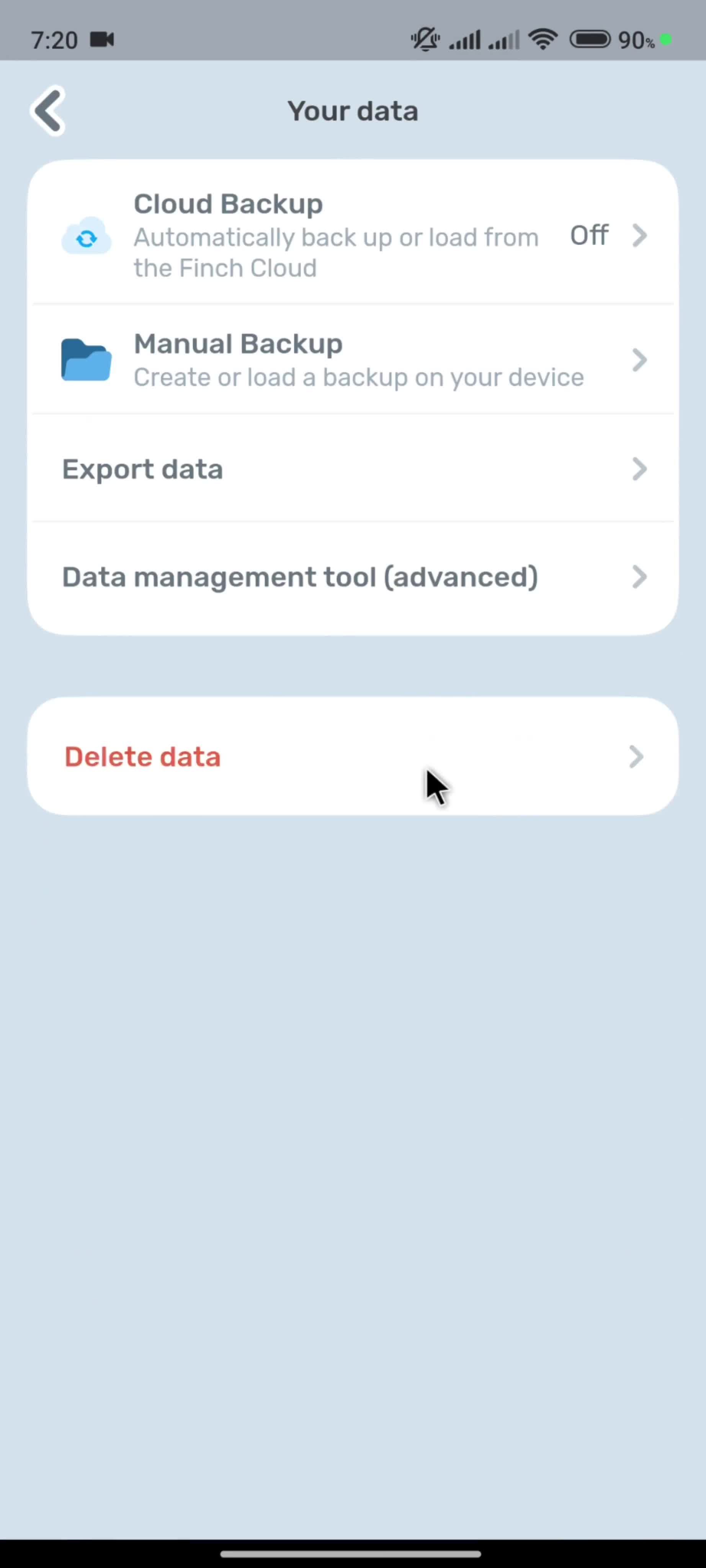 Deleting your account on Finch video thumbnail