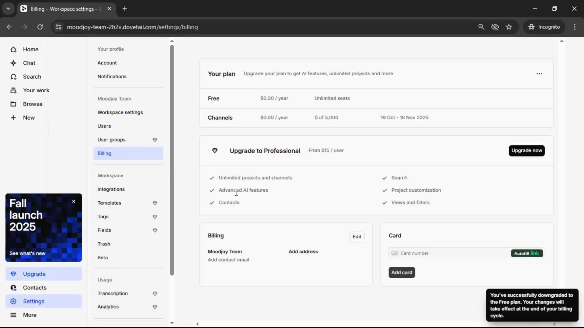 Plan downgraded video thumbnail