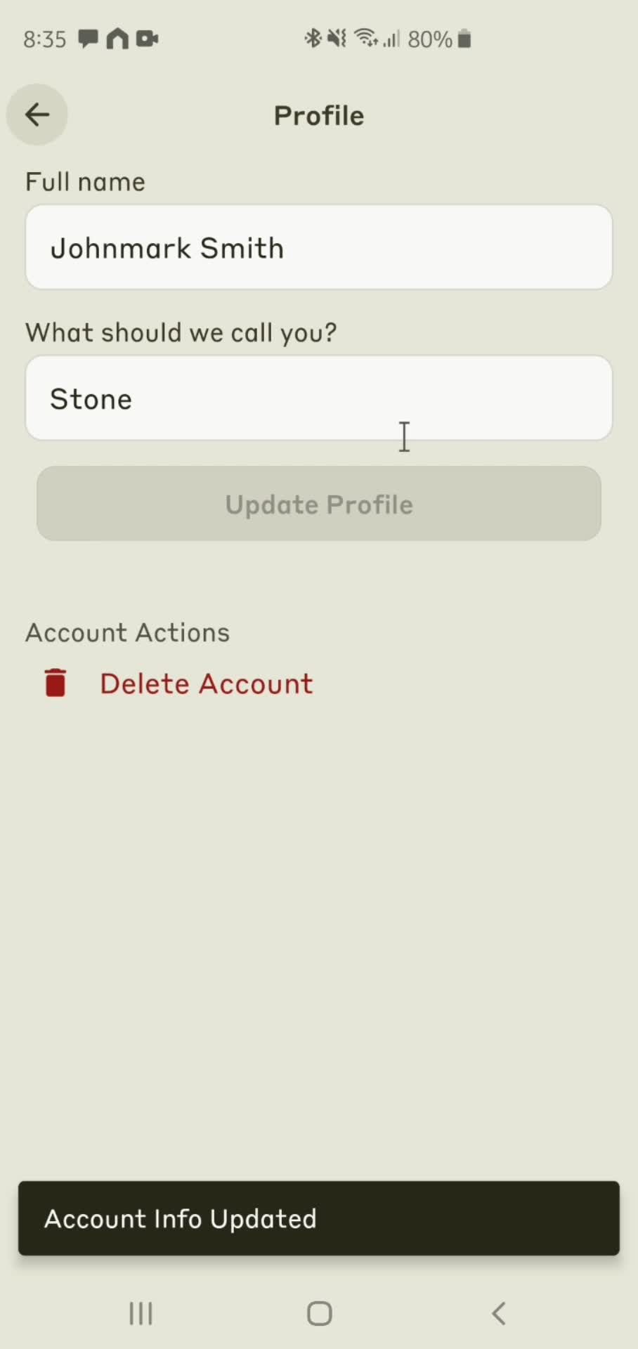 Profile updated video thumbnail