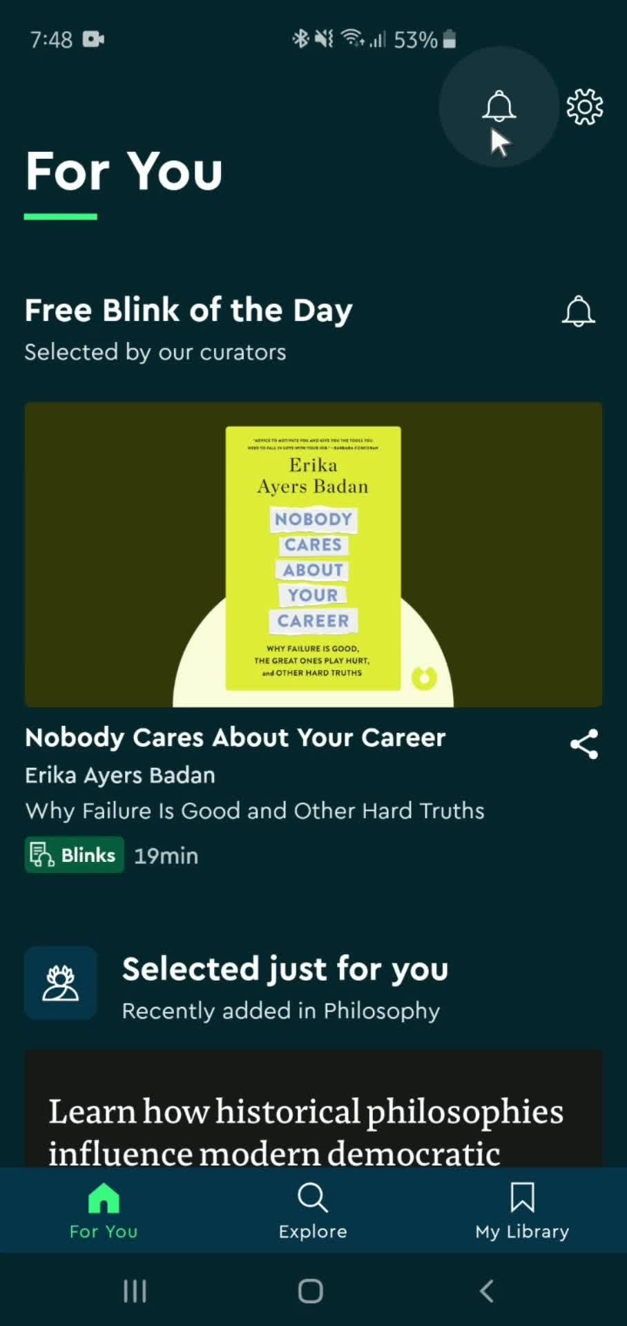 General browsing on Blinkist video thumbnail