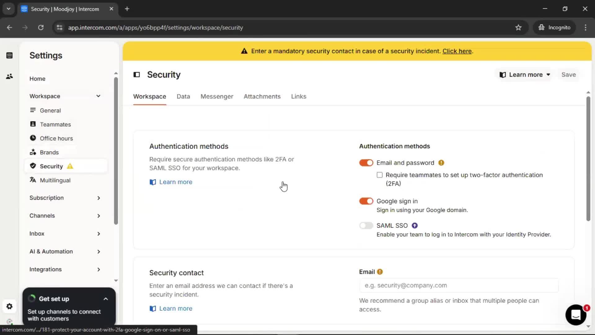 General browsing on Intercom video thumbnail