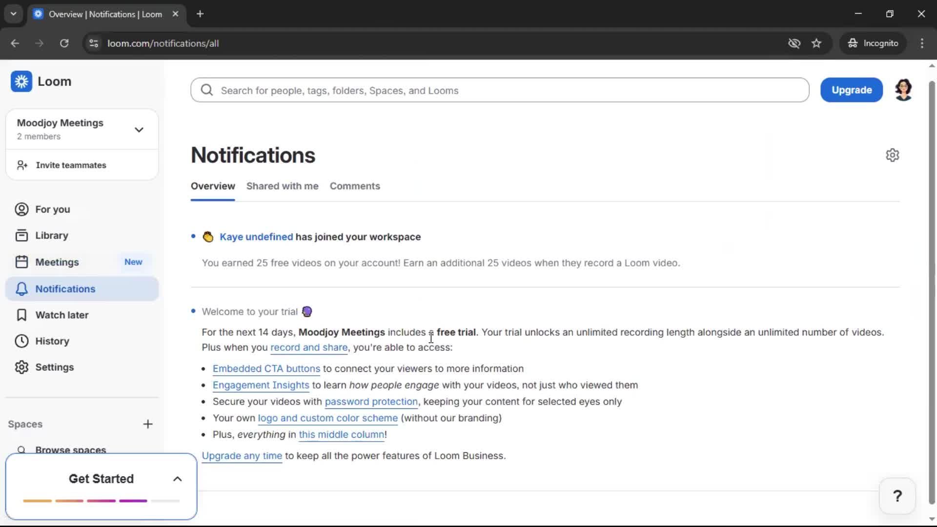 General browsing on Loom video thumbnail