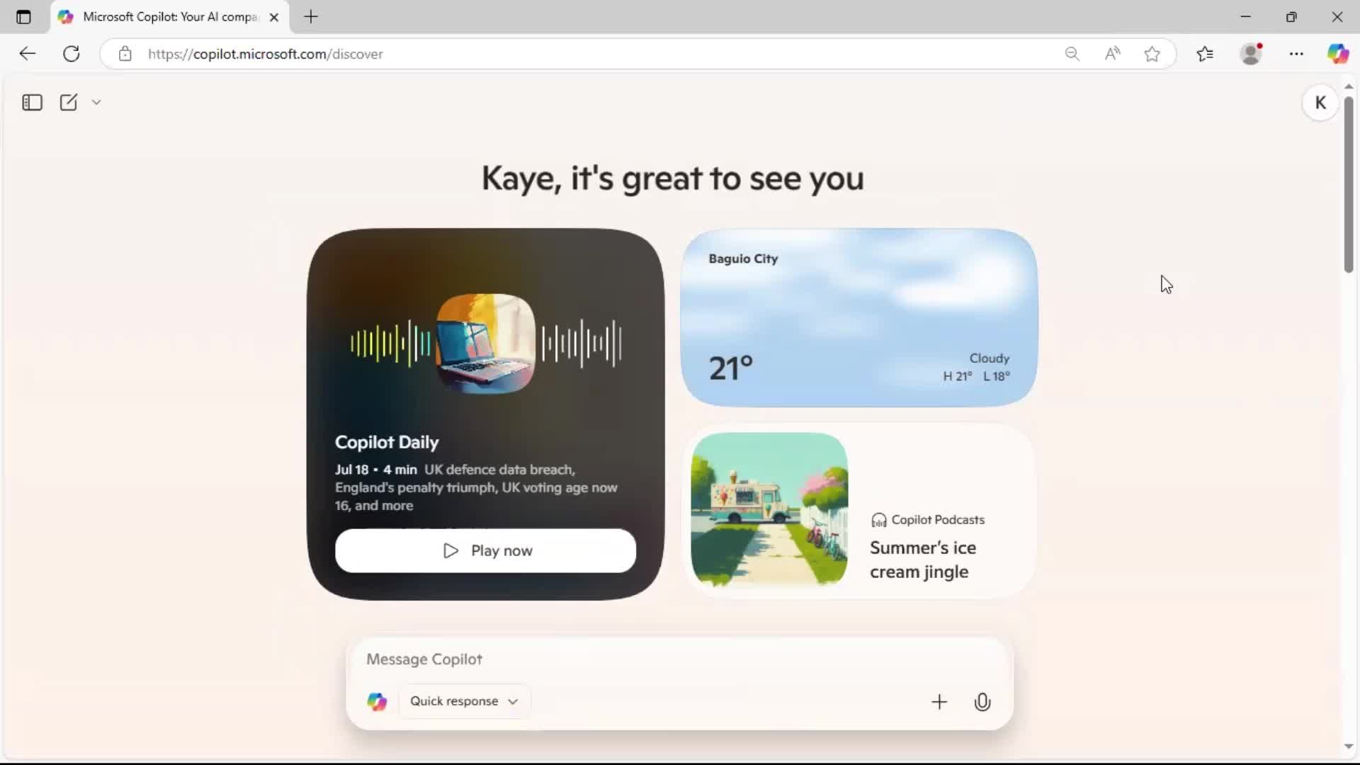 General browsing on Microsoft Copilot video thumbnail
