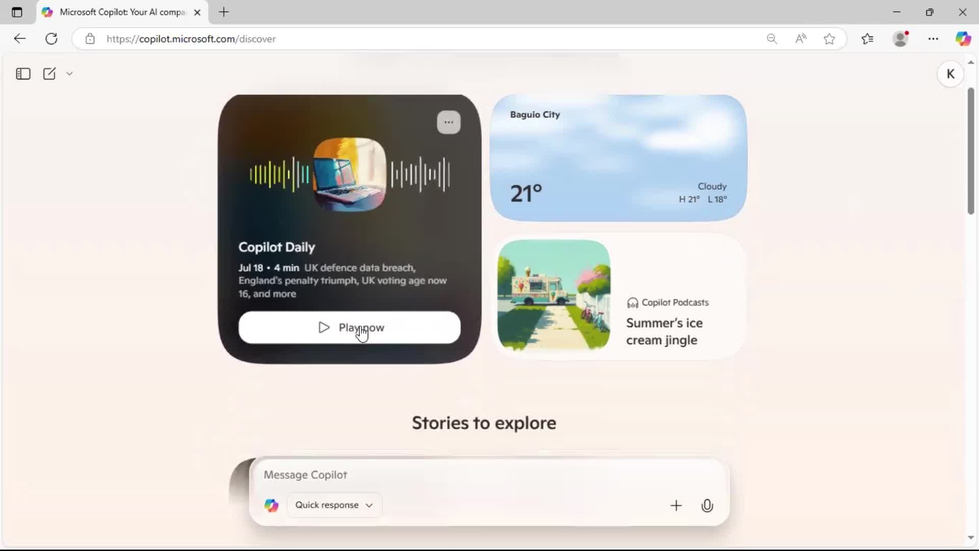 General browsing on Microsoft Copilot video thumbnail