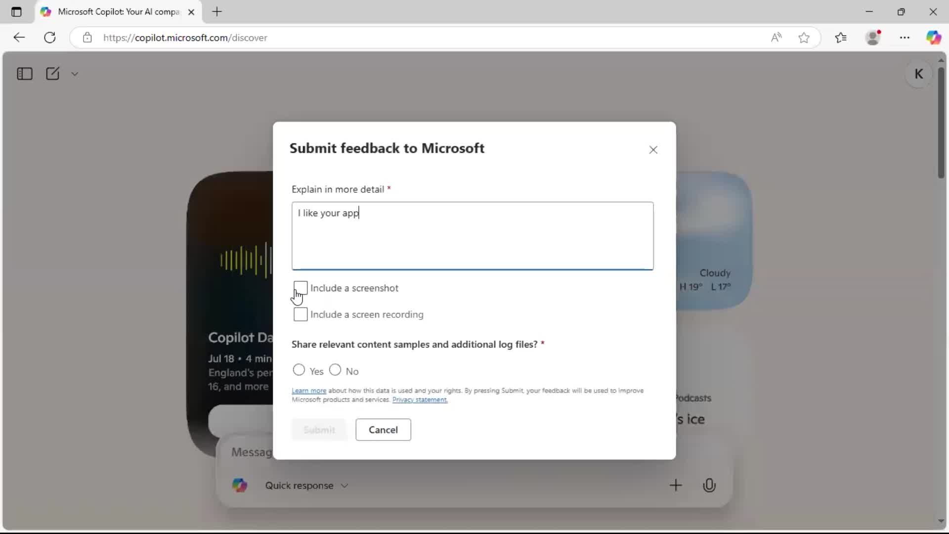Giving feedback on Microsoft Copilot video thumbnail