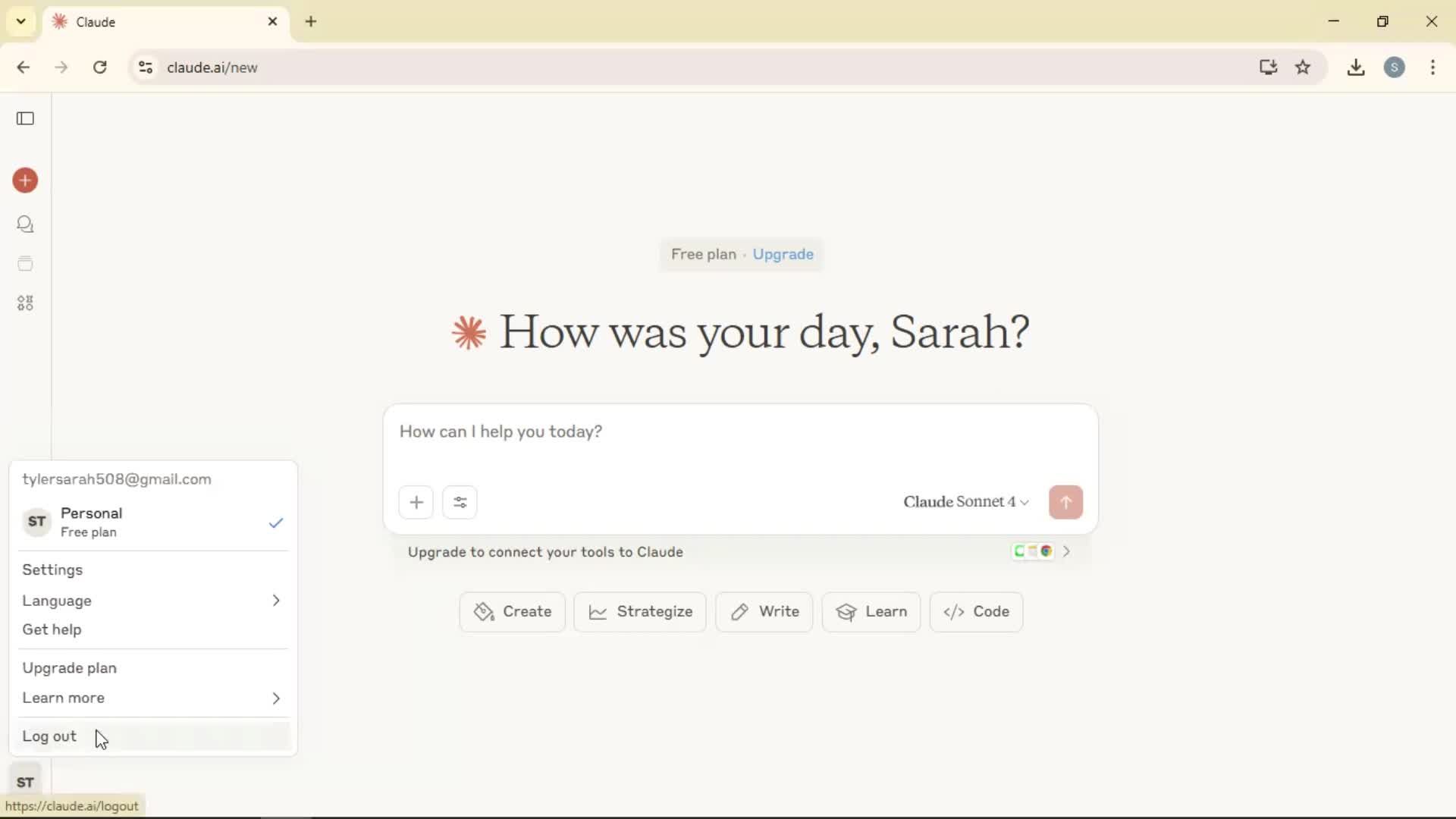 Logging out on Claude video thumbnail