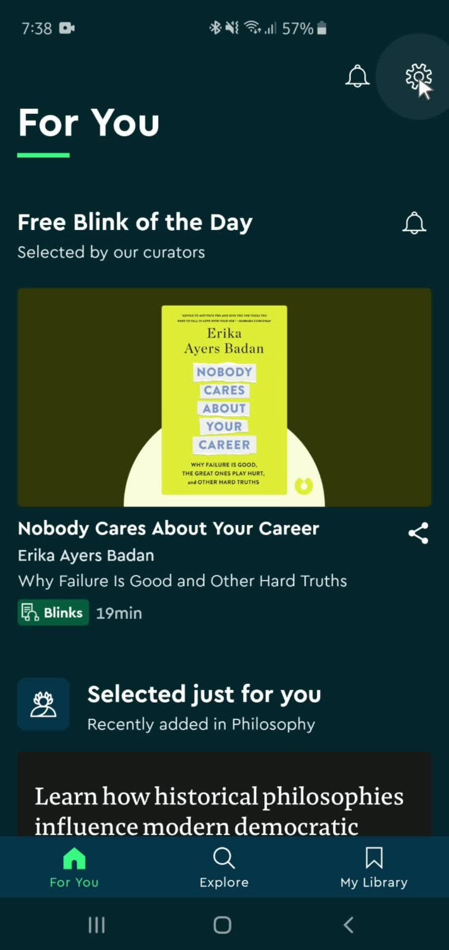 Settings on Blinkist video thumbnail