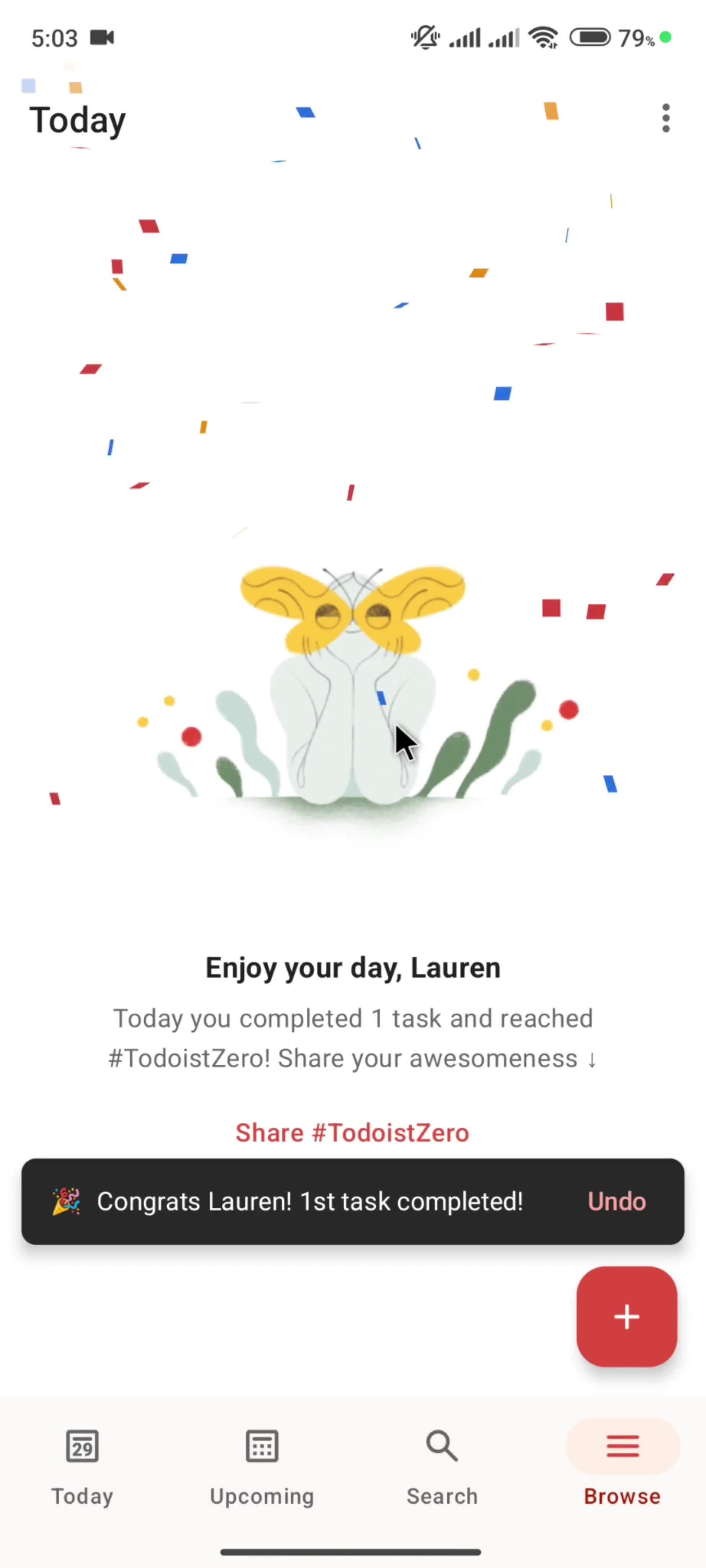 Task completed video thumbnail