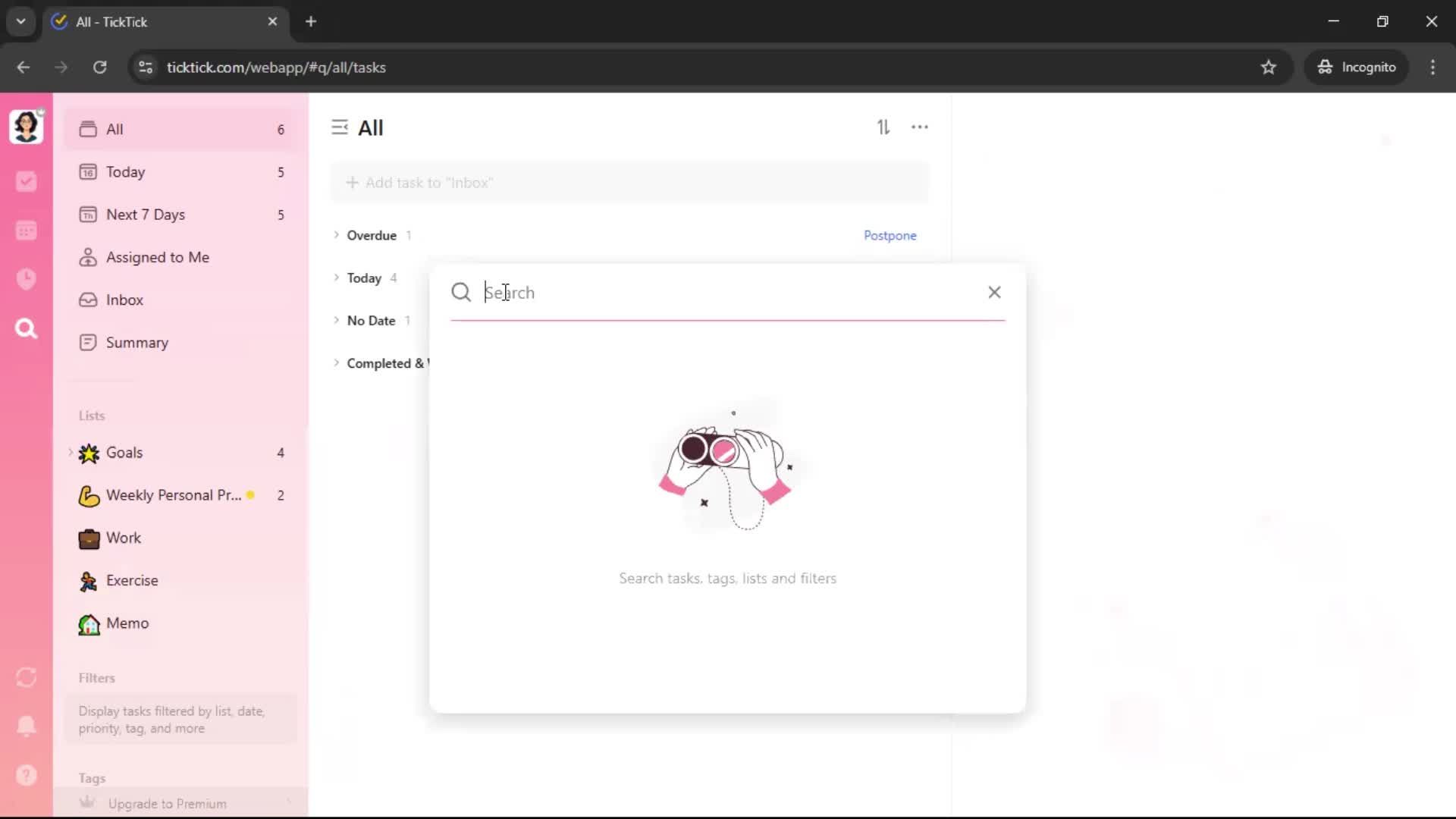 Searching on TickTick video thumbnail