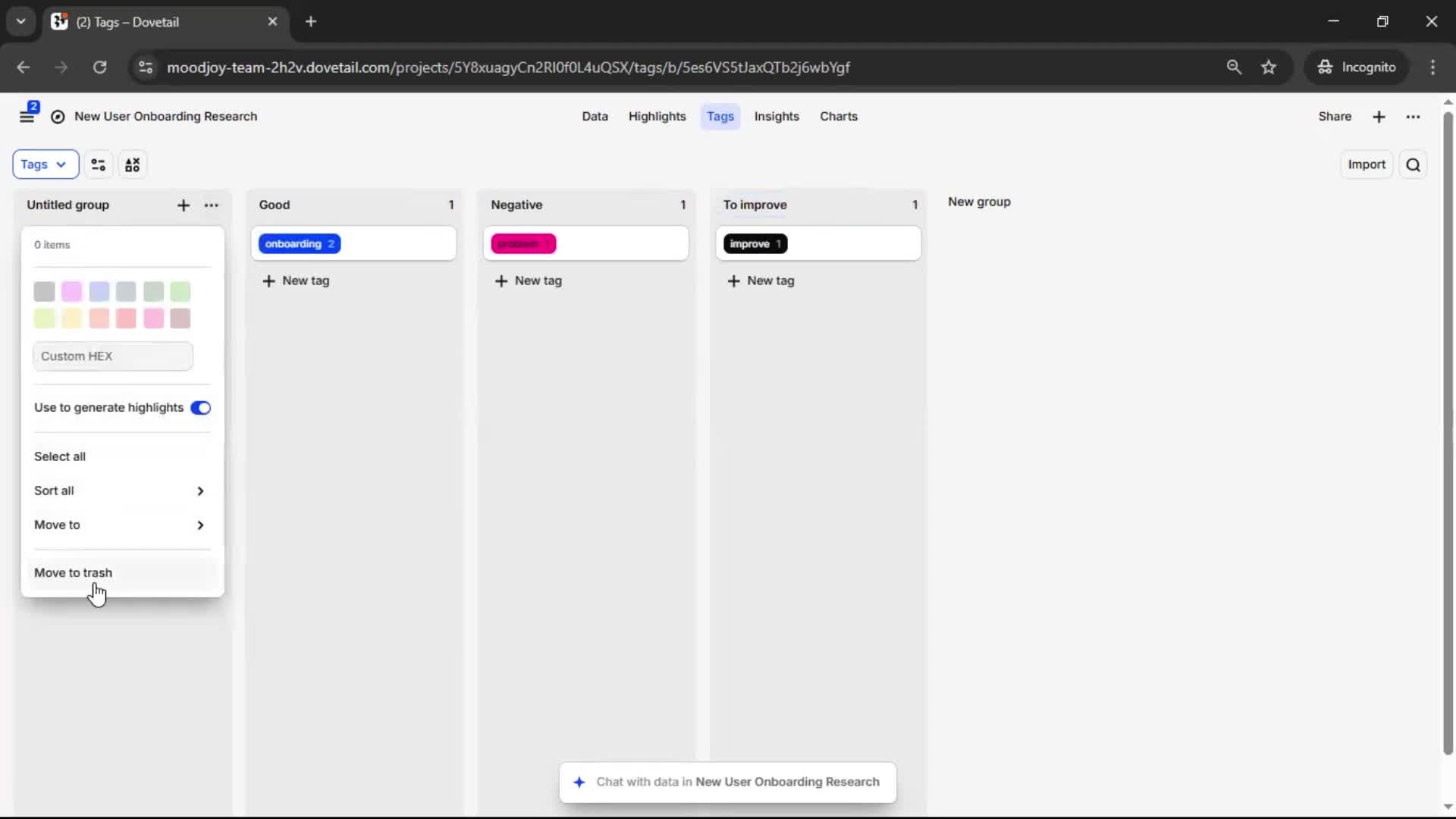 Tagging on Dovetail video thumbnail