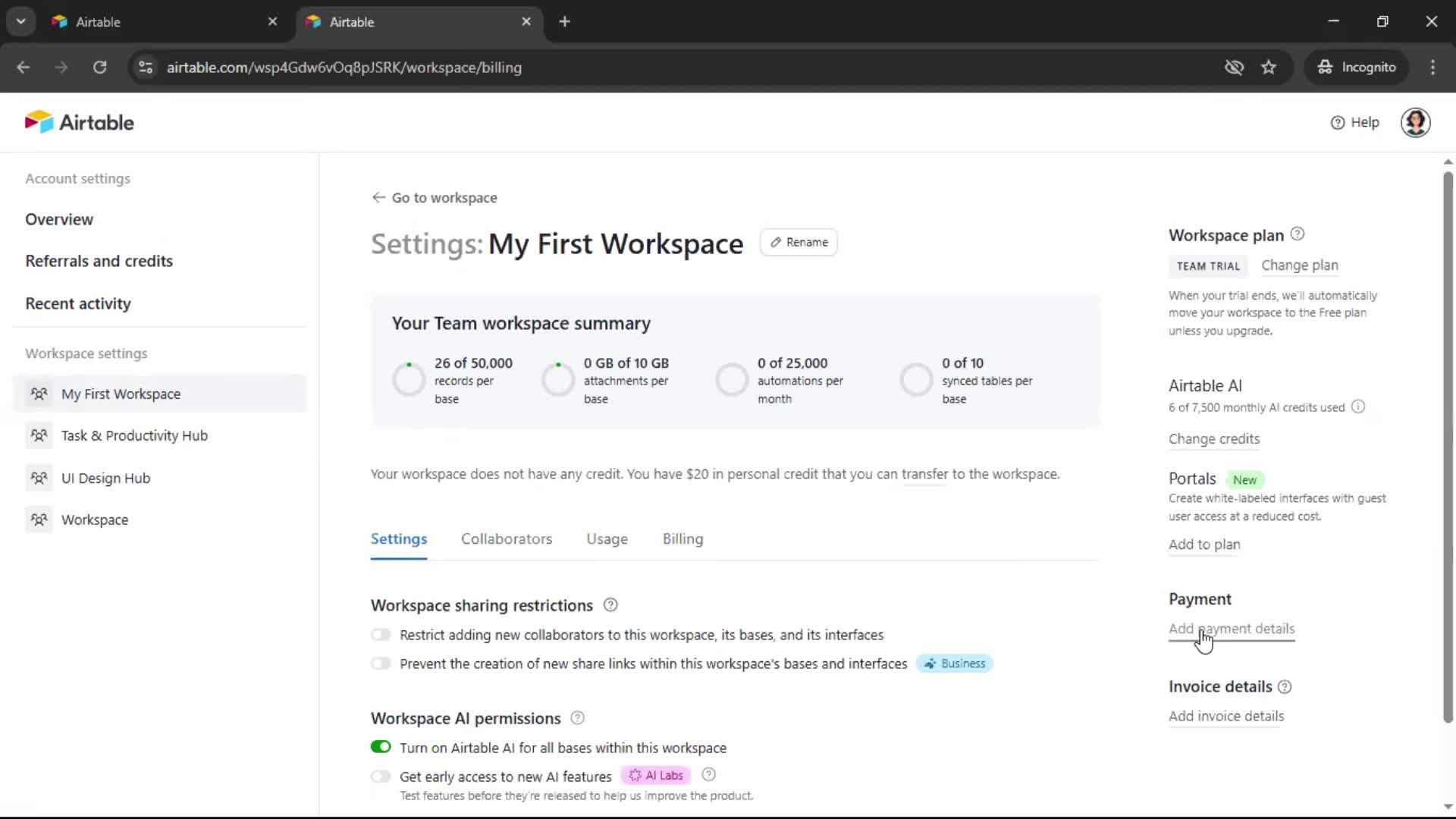 Updating payment settings on Airtable video thumbnail