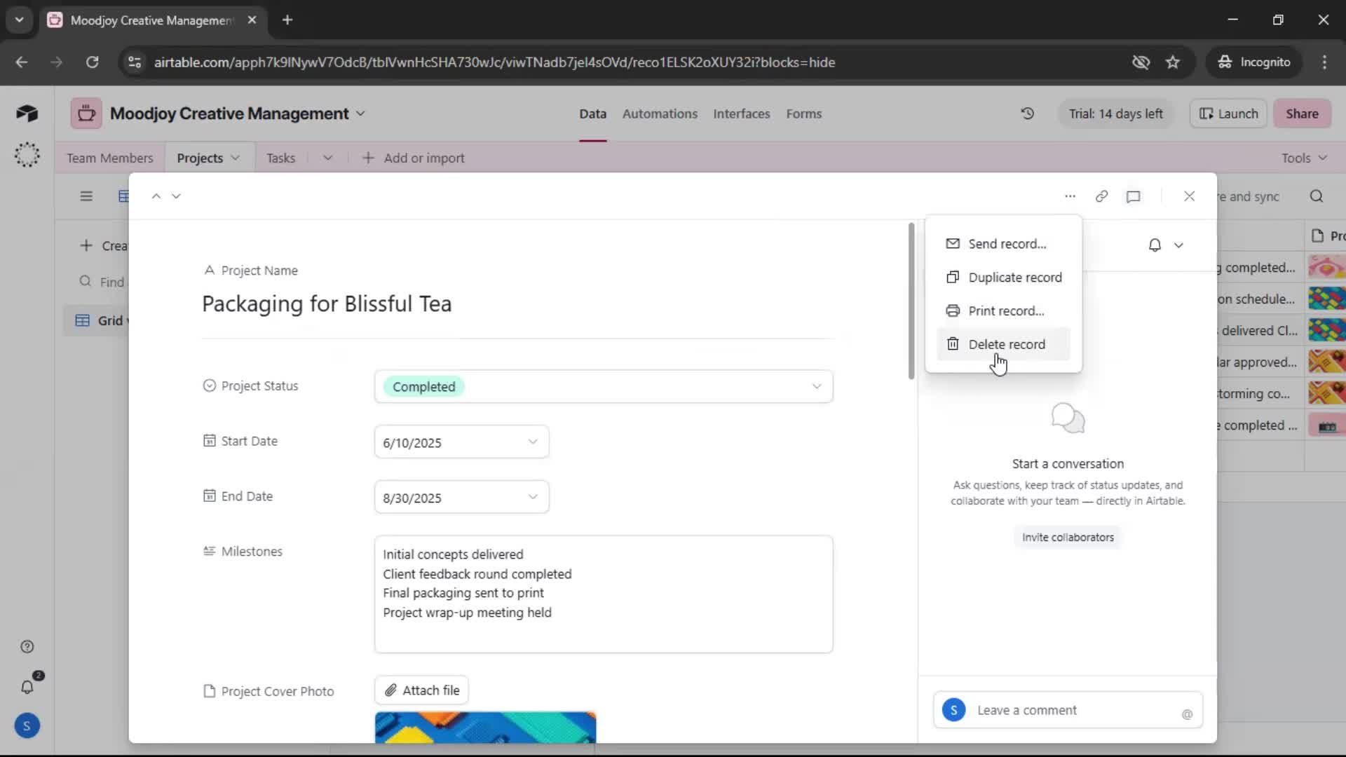 Version history on Airtable video thumbnail