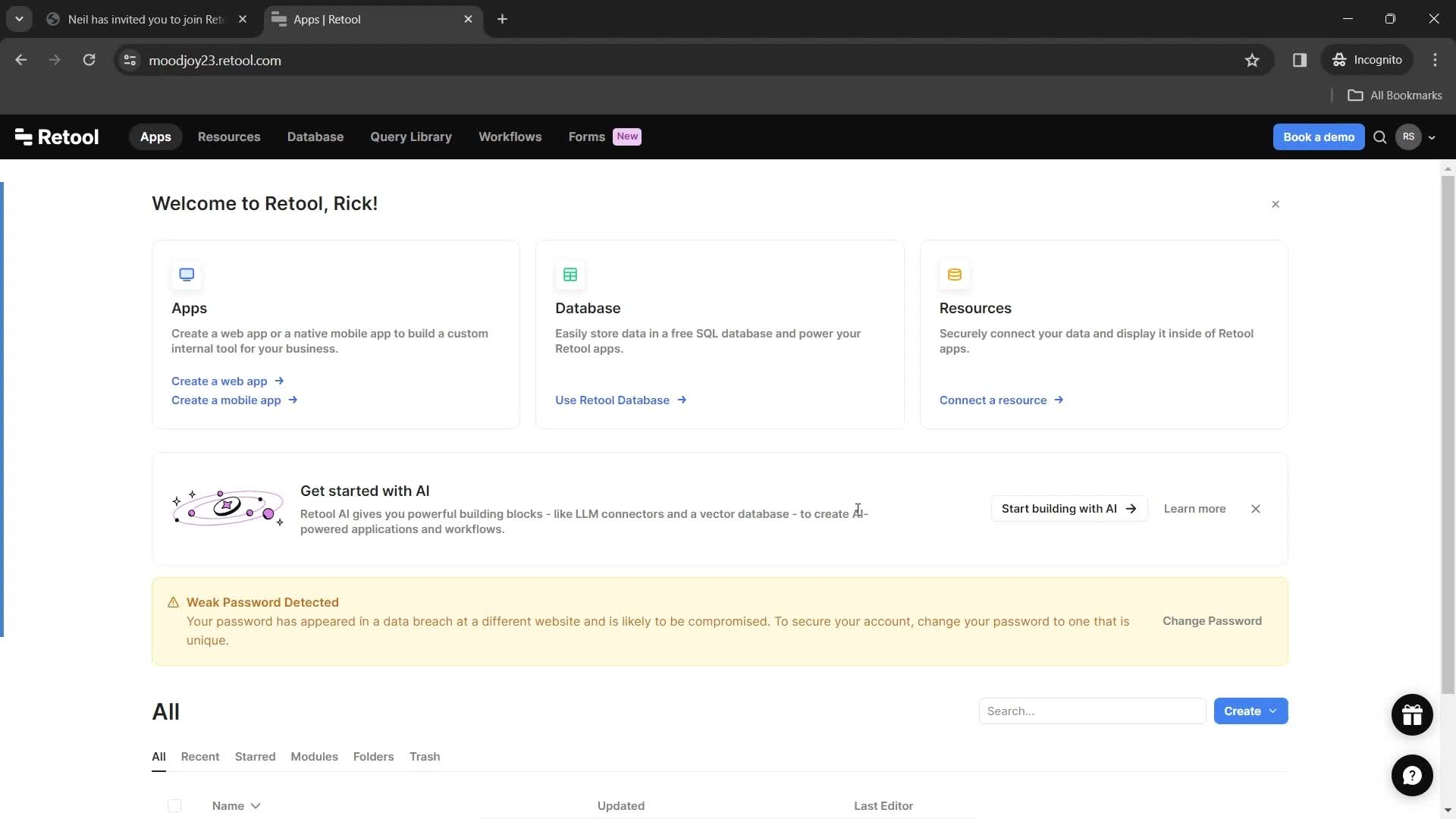Accepting an invite on Retool video thumbnail