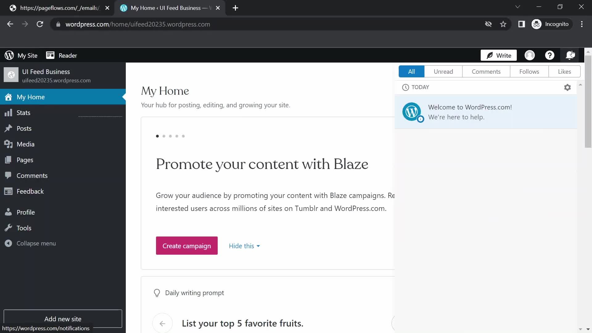 Accepting an invite on WordPress video thumbnail