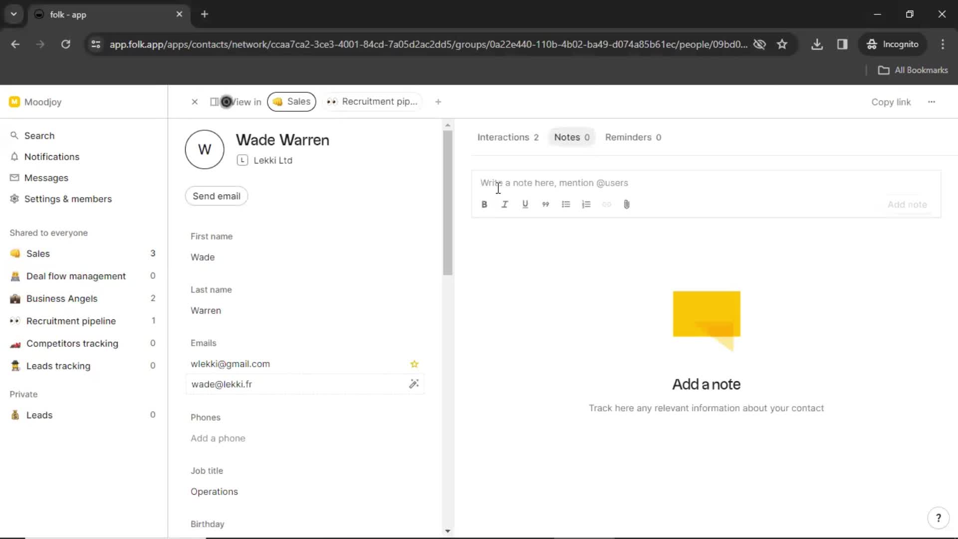 Creating a note on folk video thumbnail