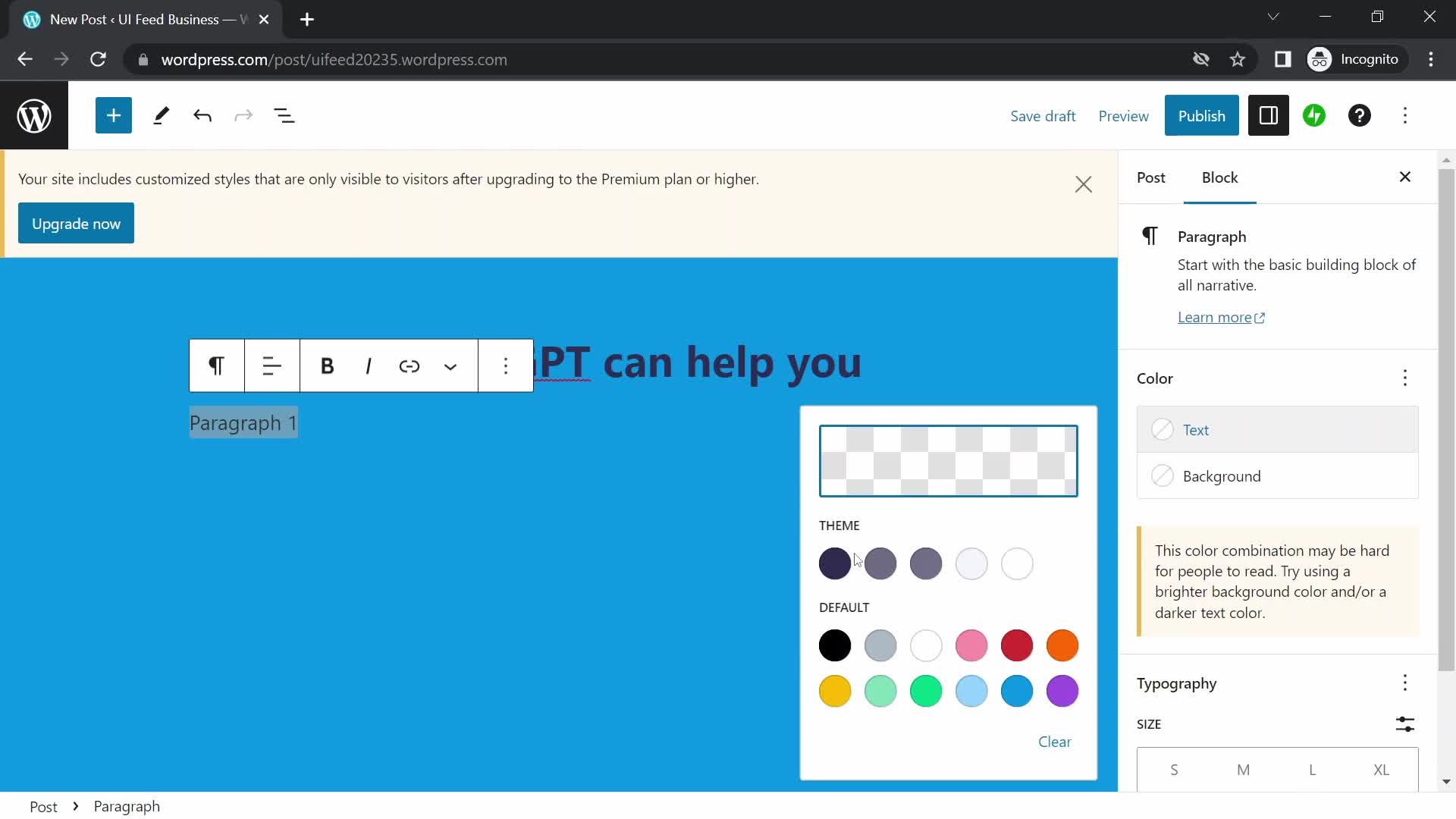Creating a post on WordPress video thumbnail