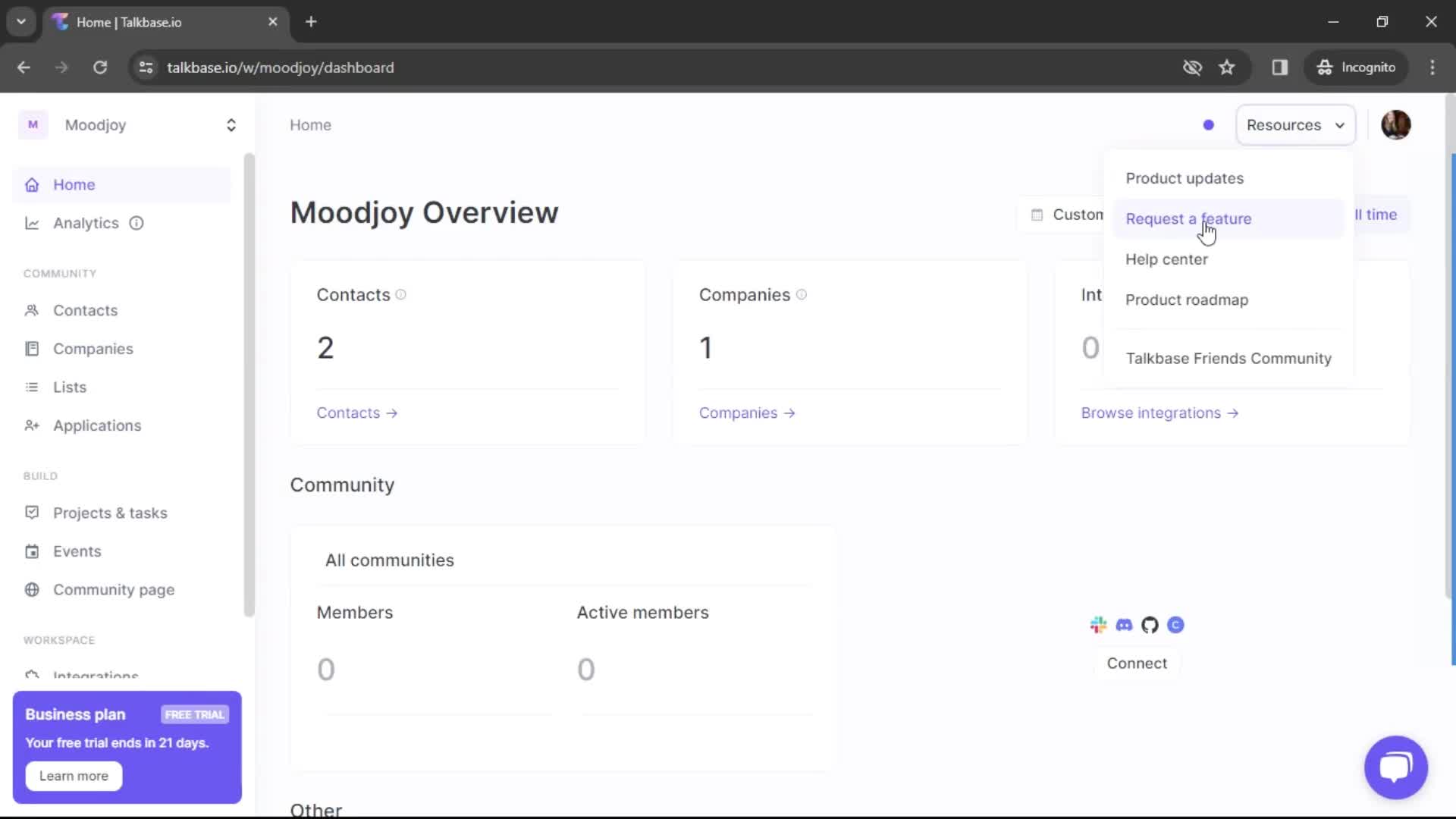 Feature request on Talkbase video thumbnail
