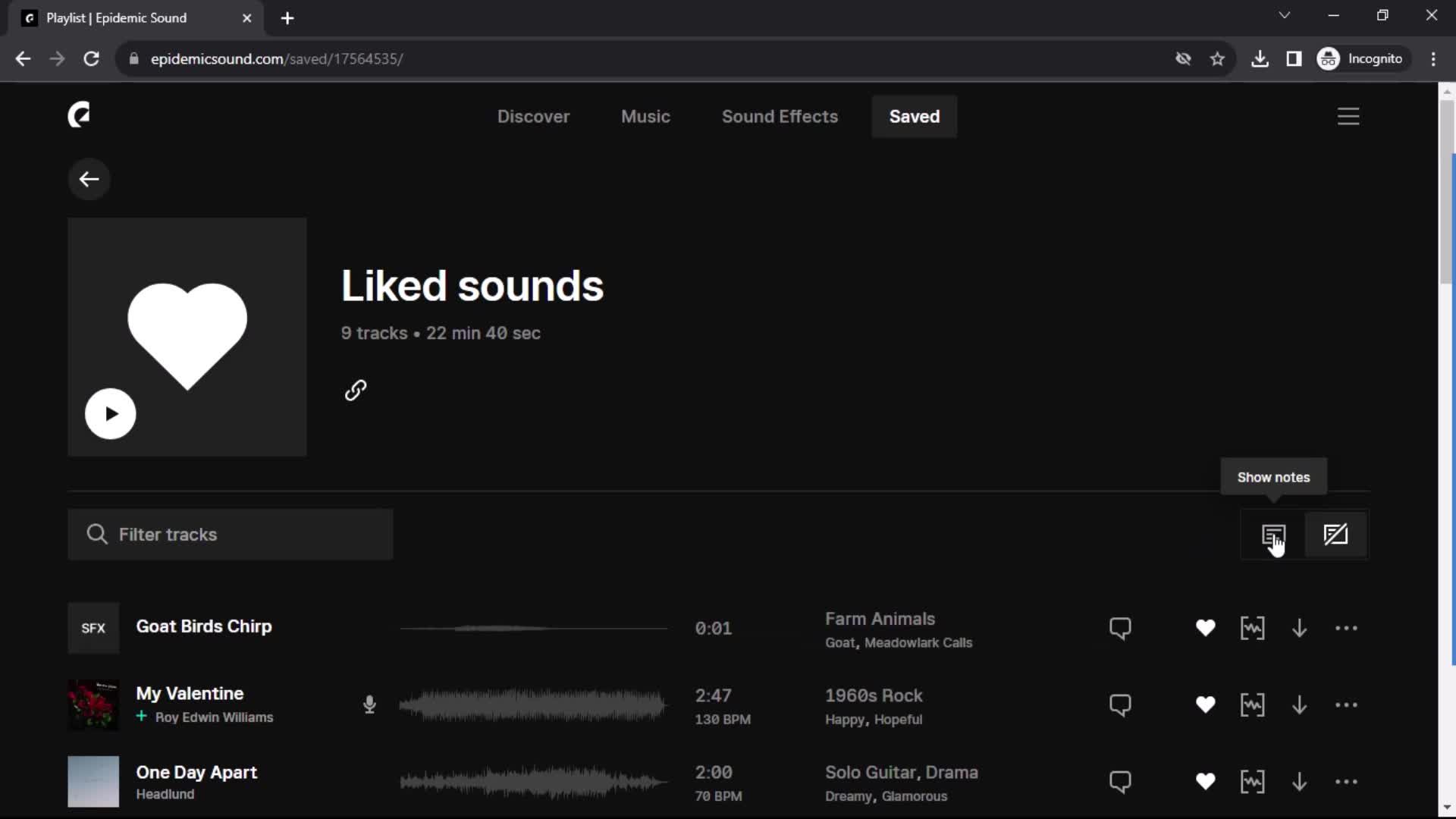 General browsing on Epidemic Sound video thumbnail