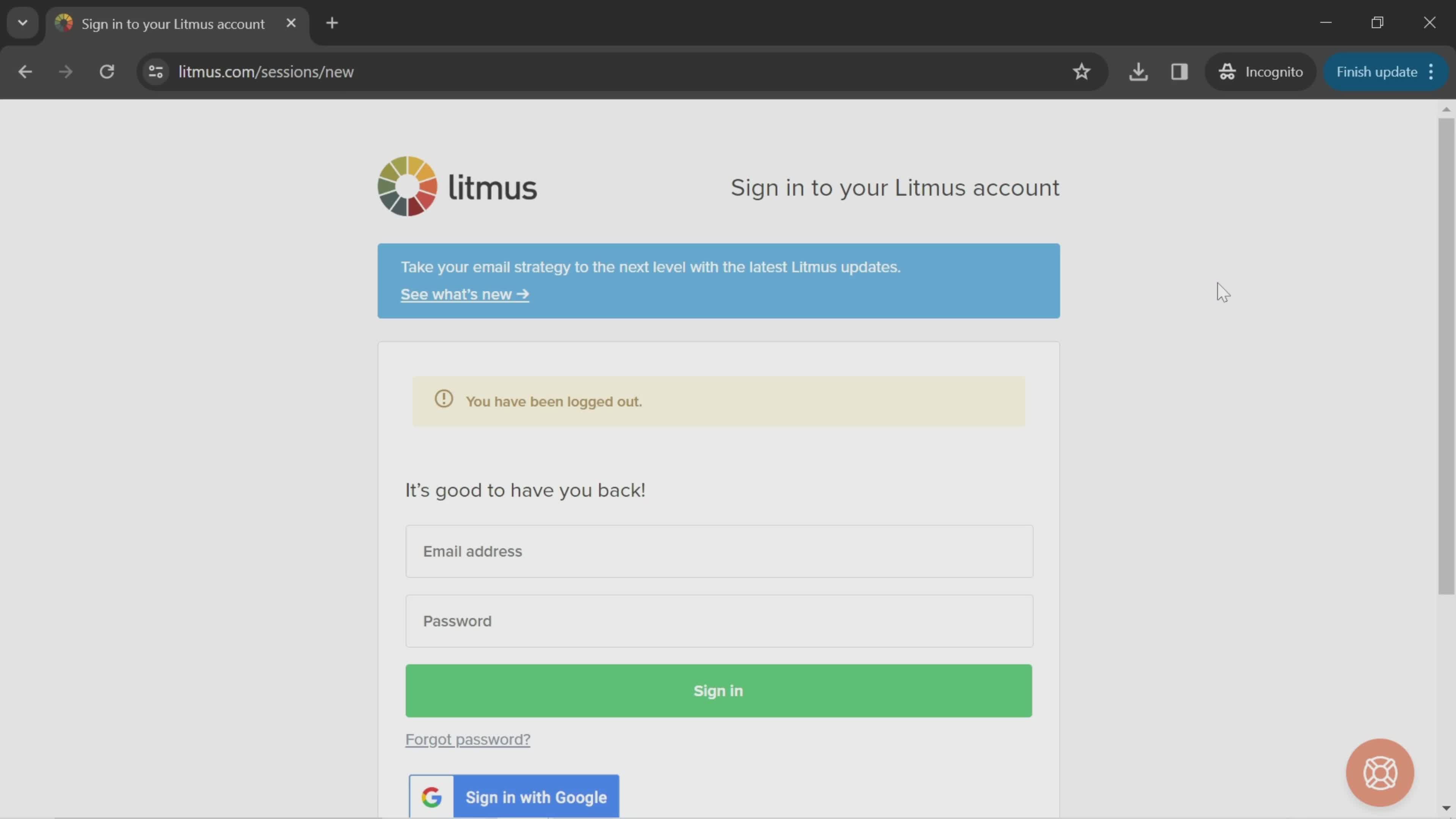 Logging out on Litmus video thumbnail