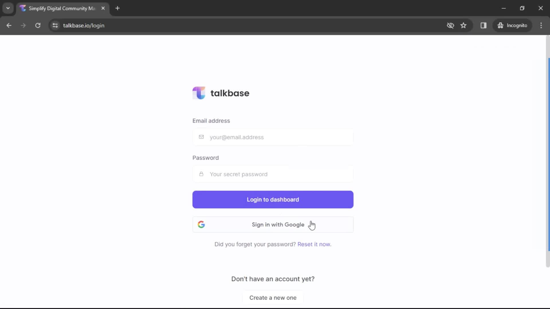 Logging in on Talkbase video thumbnail