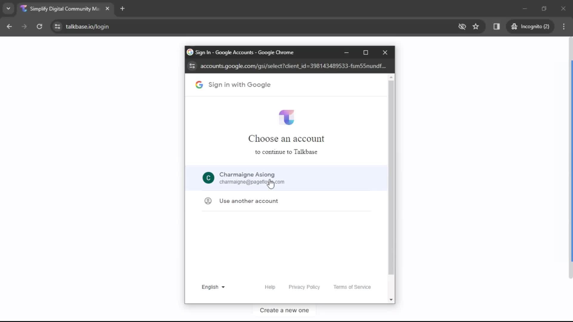 Logging in on Talkbase video thumbnail