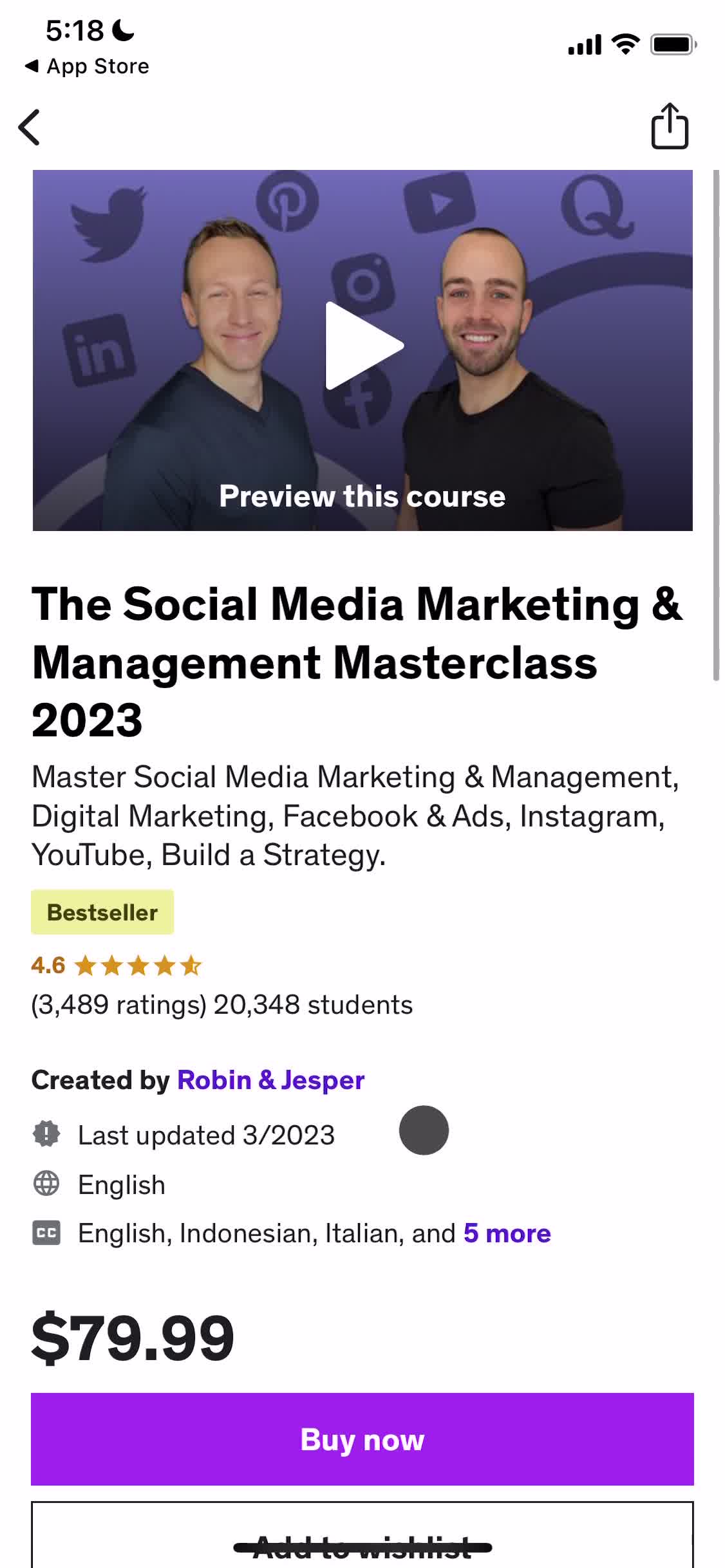 Course details video thumbnail